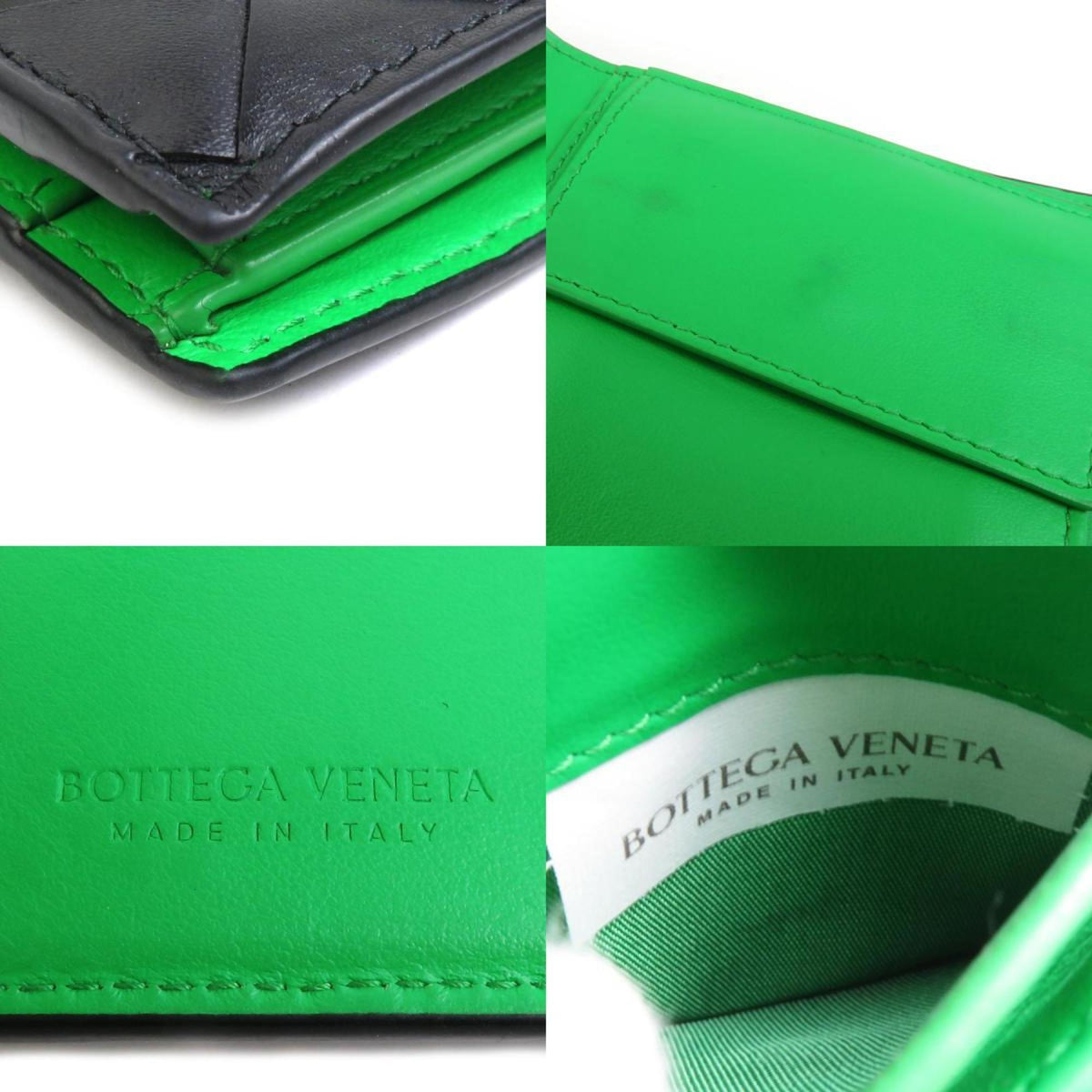 Bottega Veneta Black Leather Wallet (Bi-Fold) (Pre-Owned)