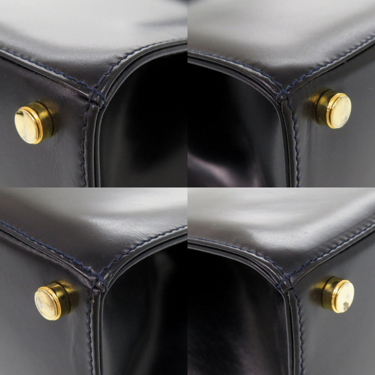 Salvatore Ferragamo Navy Leather Handbag (Pre-Owned)