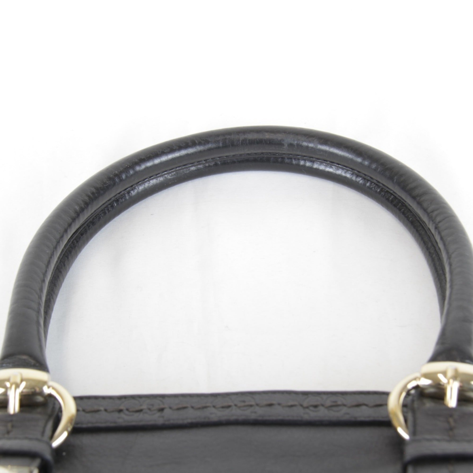 Gucci Guccissima Black Gg Leather Leather Tote Bag (Pre-Owned)