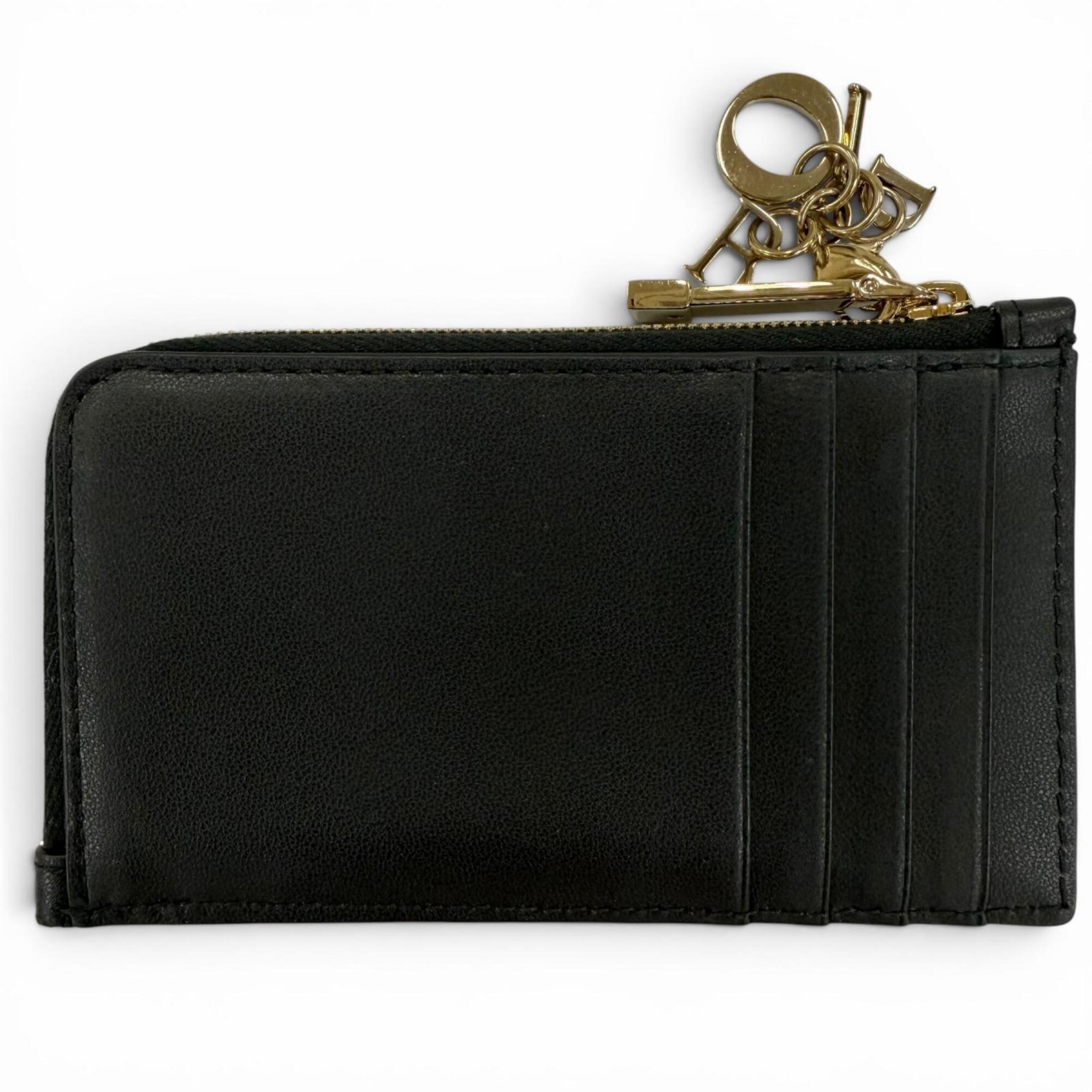 Christian Dior Black Leather Coin Purse/Coin Case (Pre-Owned)