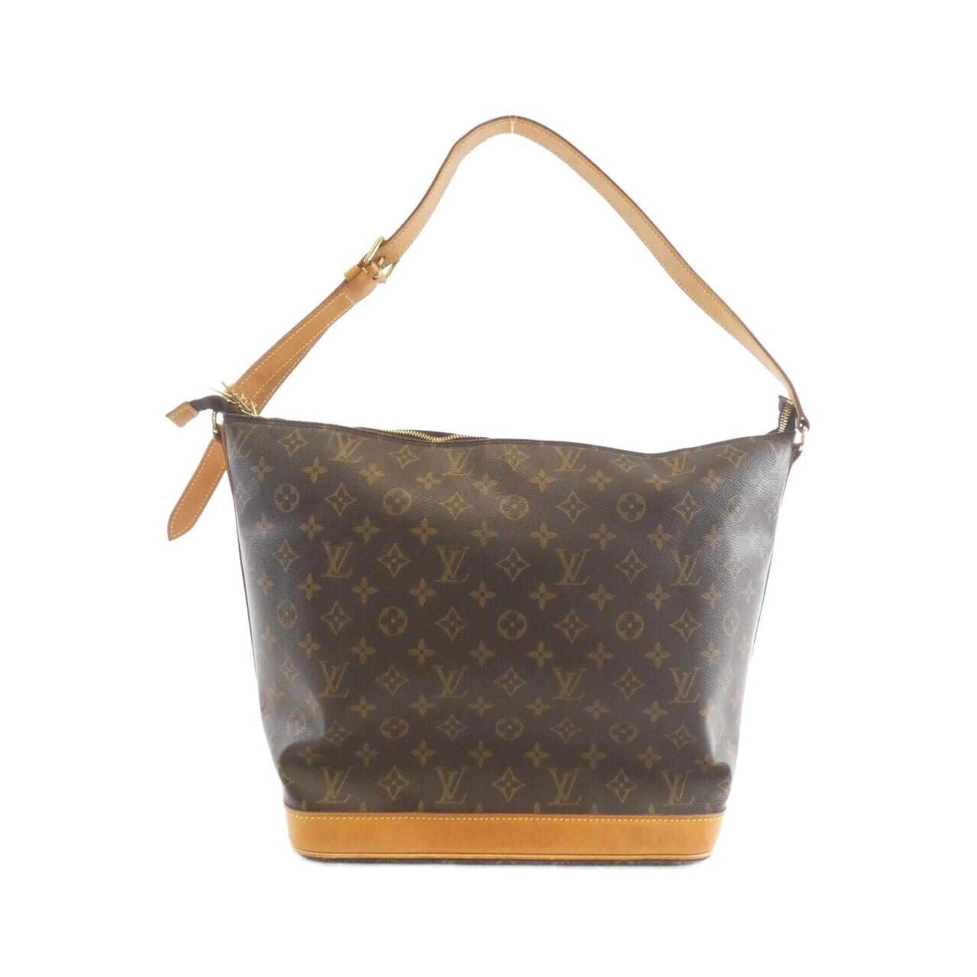 Louis Vuitton Monogram Marron Coated Canvas Shoulder Bag (Pre-Owned)