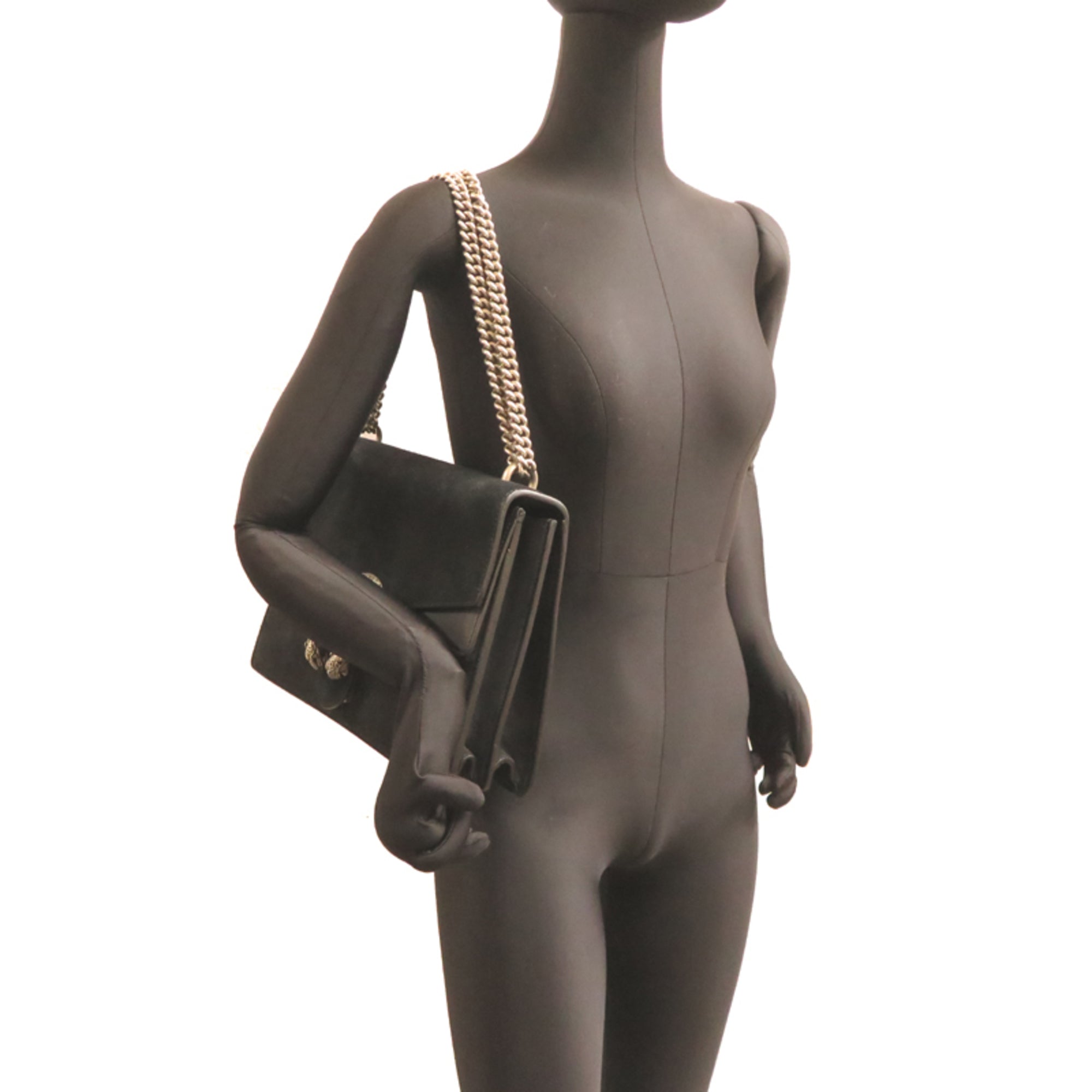 Gucci Black Suede Shoulder Bag (Pre-Owned)