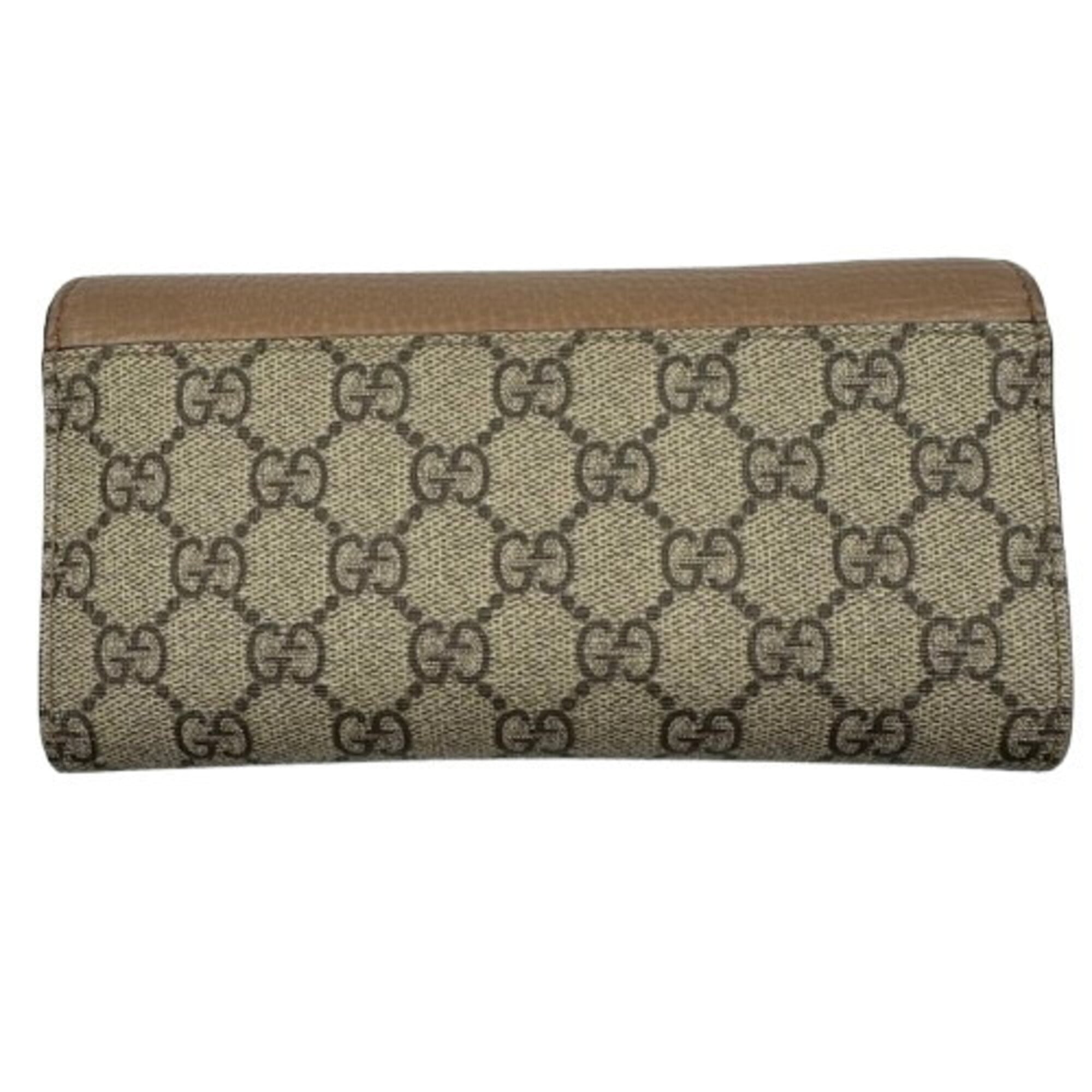 Gucci Pink Leather Long Wallet (Bi-Fold) (Pre-Owned)