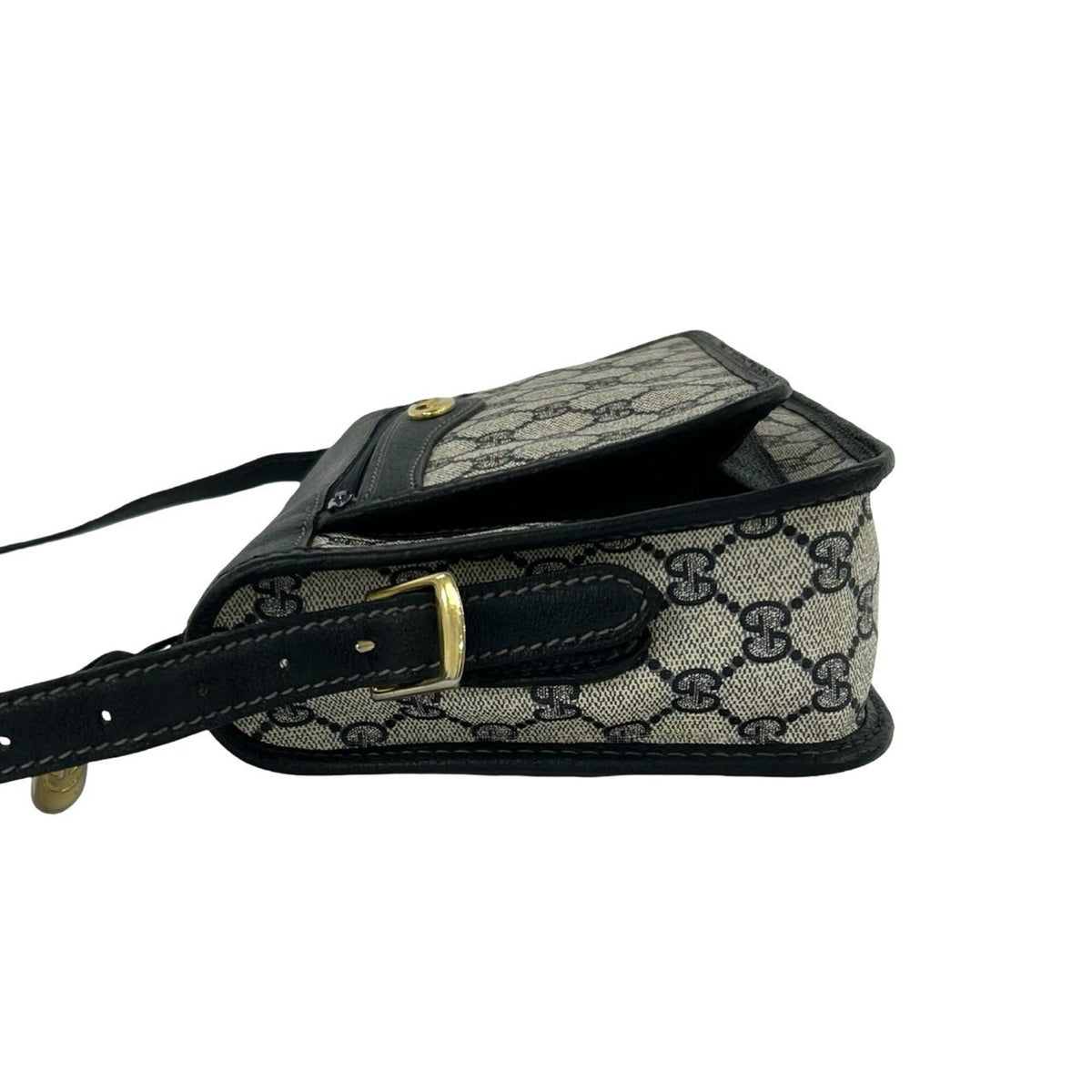 Gucci Navy Leather Pvc Pochette Shoulder Bag (Pre-Owned)
