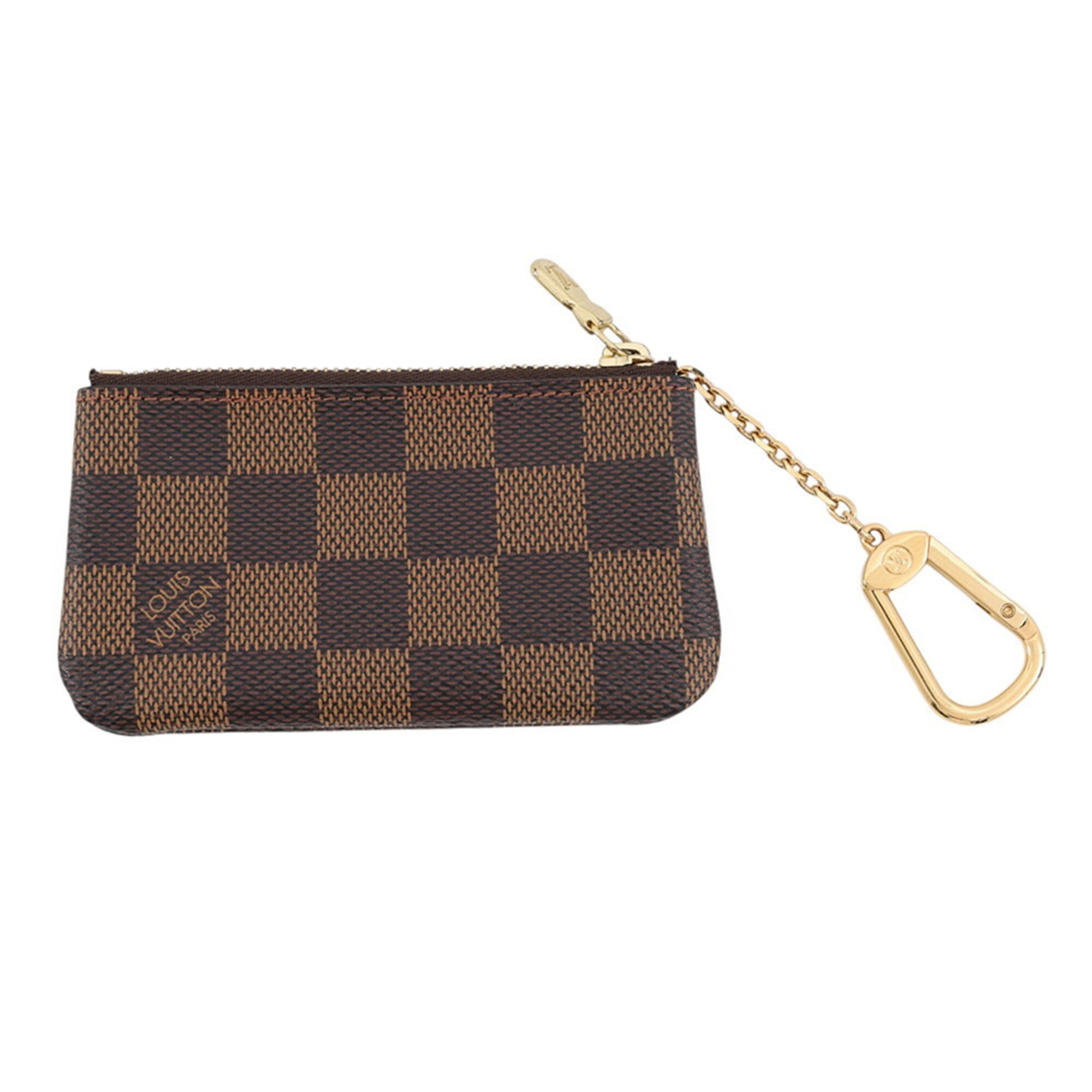 Louis Vuitton Brown Damier Canvas Ebene Exotic Leather Coin Purse/Coin Case (Pre-Owned)