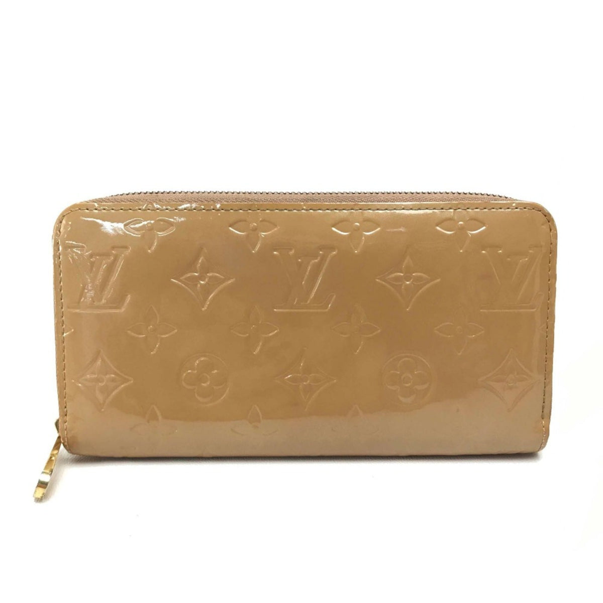 Louis Vuitton Beige Leather Long Wallet (Bi-Fold) (Pre-Owned)
