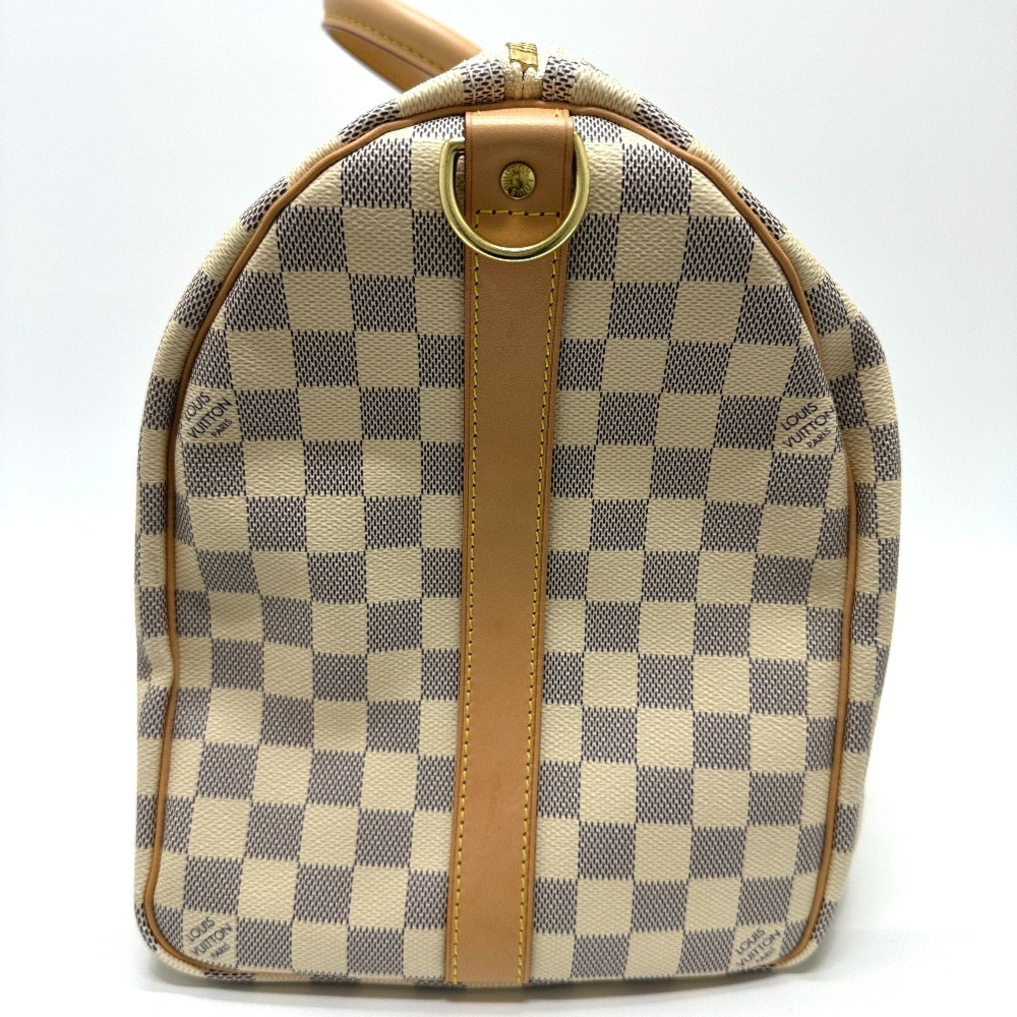 Louis Vuitton White Damier Azur Boston Bag (Pre-Owned)