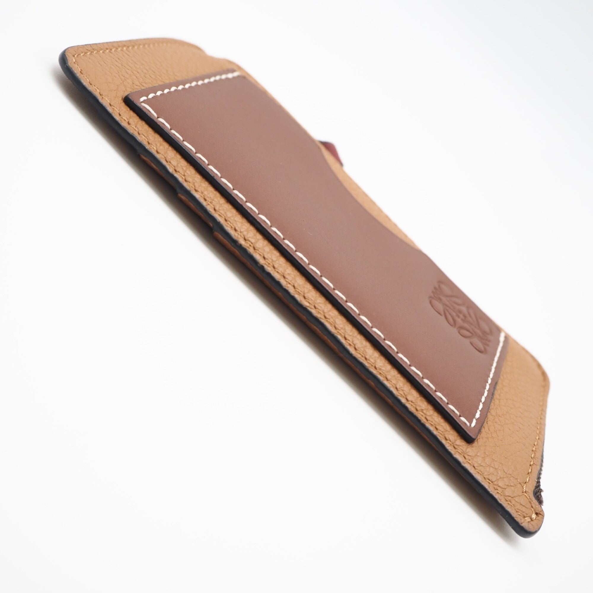 Loewe Brown Red Color Leather Coin Purse/Coin Case (Pre-Owned)