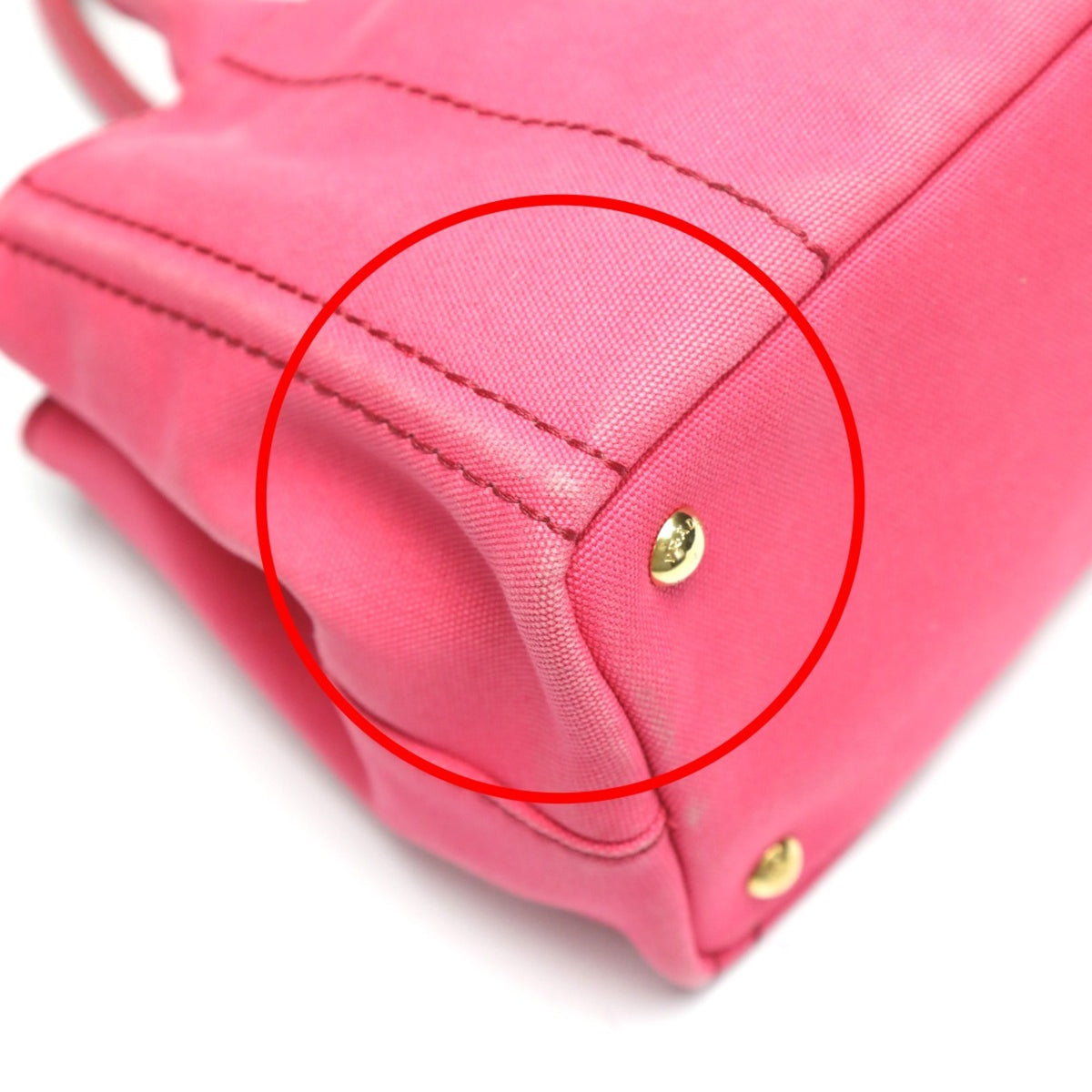 Prada Pink Canvas Tote Bag (Pre-Owned)