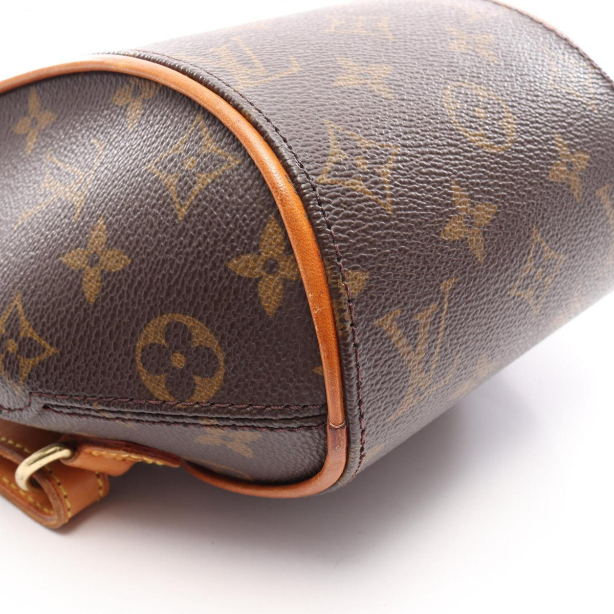 Louis Vuitton Brown Coated Canvas Leather Backpack Handbag (Pre-Owned)