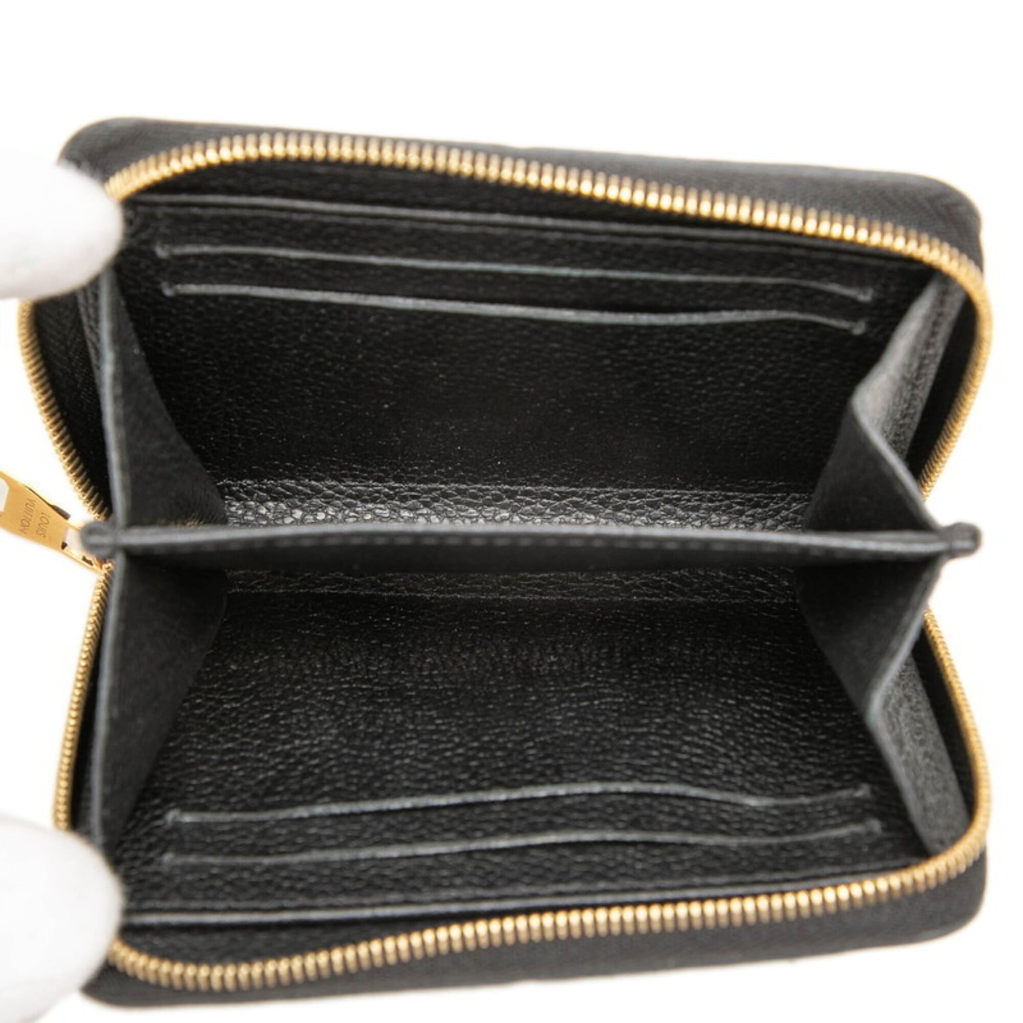 Louis Vuitton Black Noir Leather Coin Purse/Coin Case (Pre-Owned)
