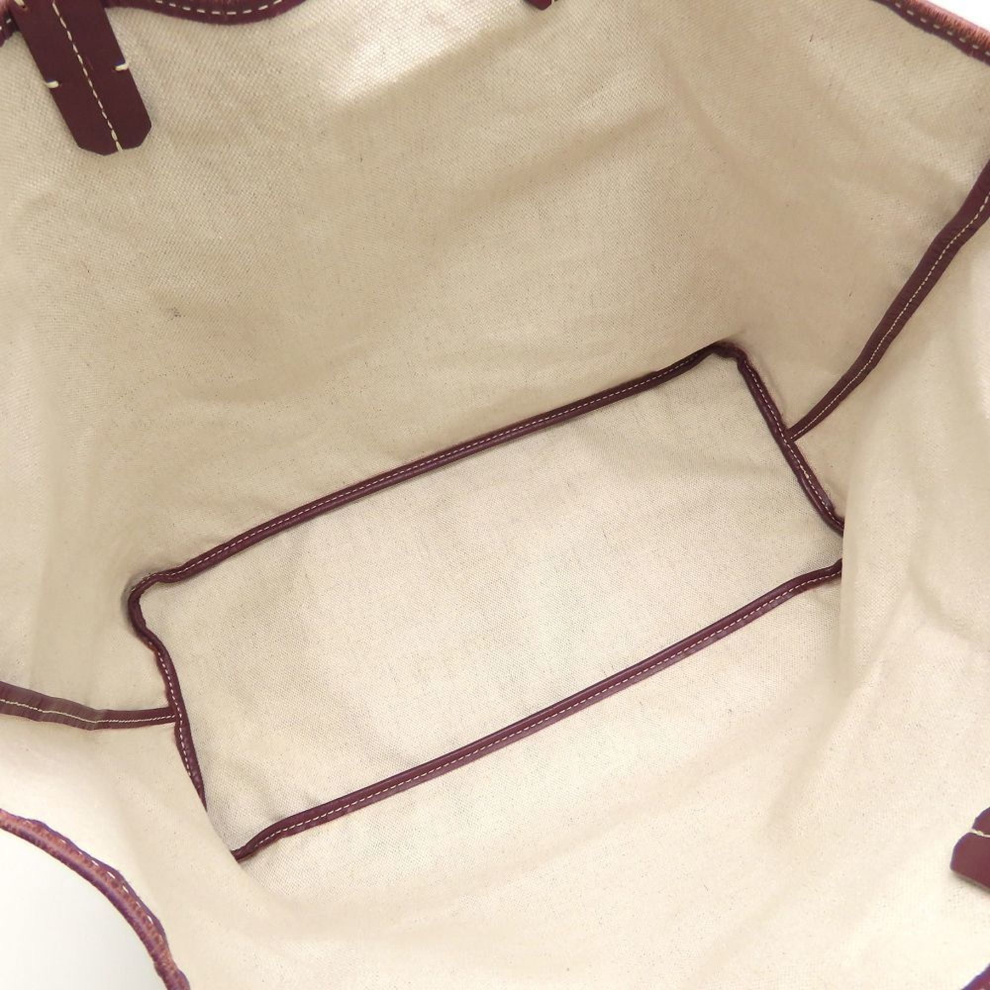 Goyard Burgundy Coated Canvas Leather Tote Bag (Pre-Owned)