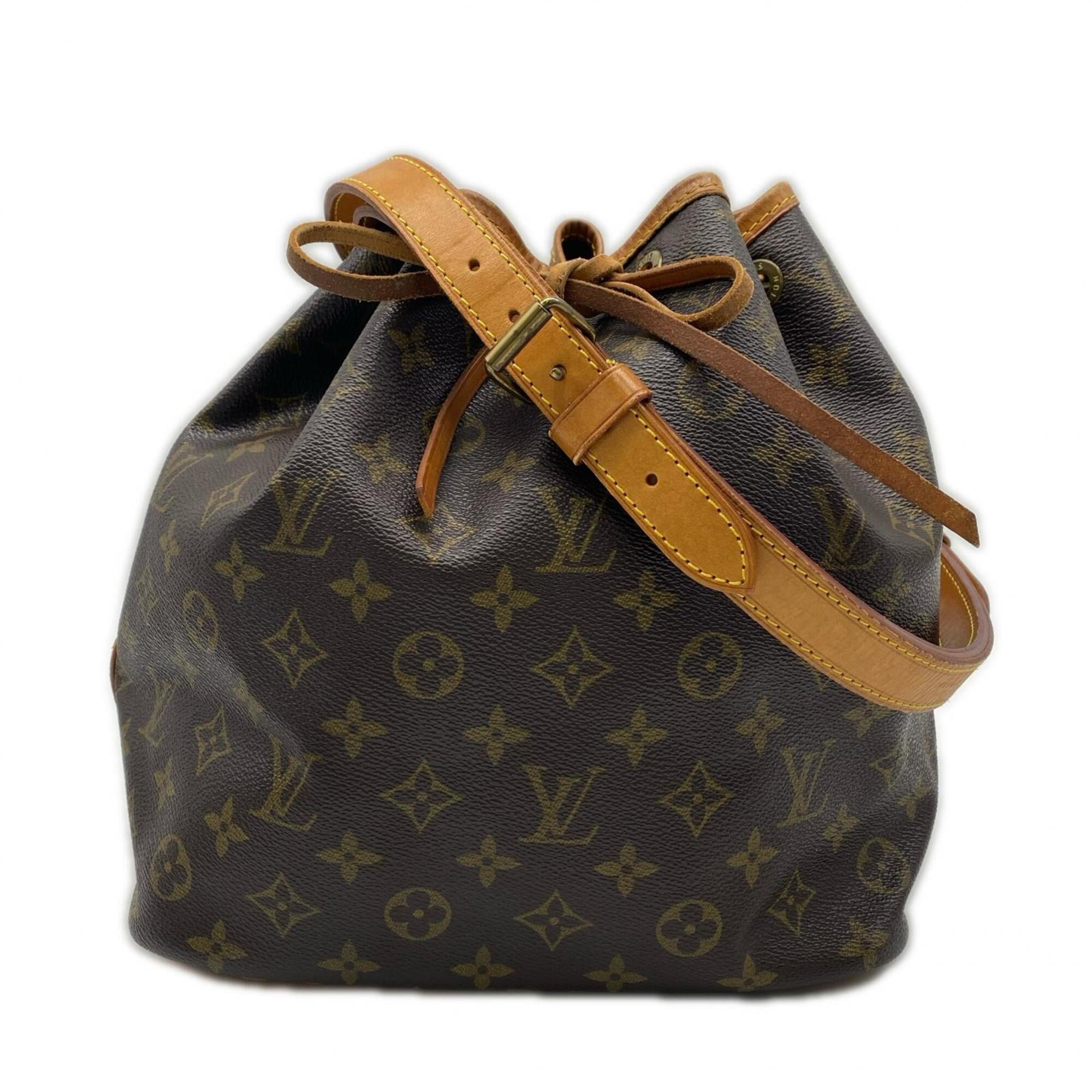 Louis Vuitton Brown Coated Canvas Leather Shoulder Bag (Pre-Owned)