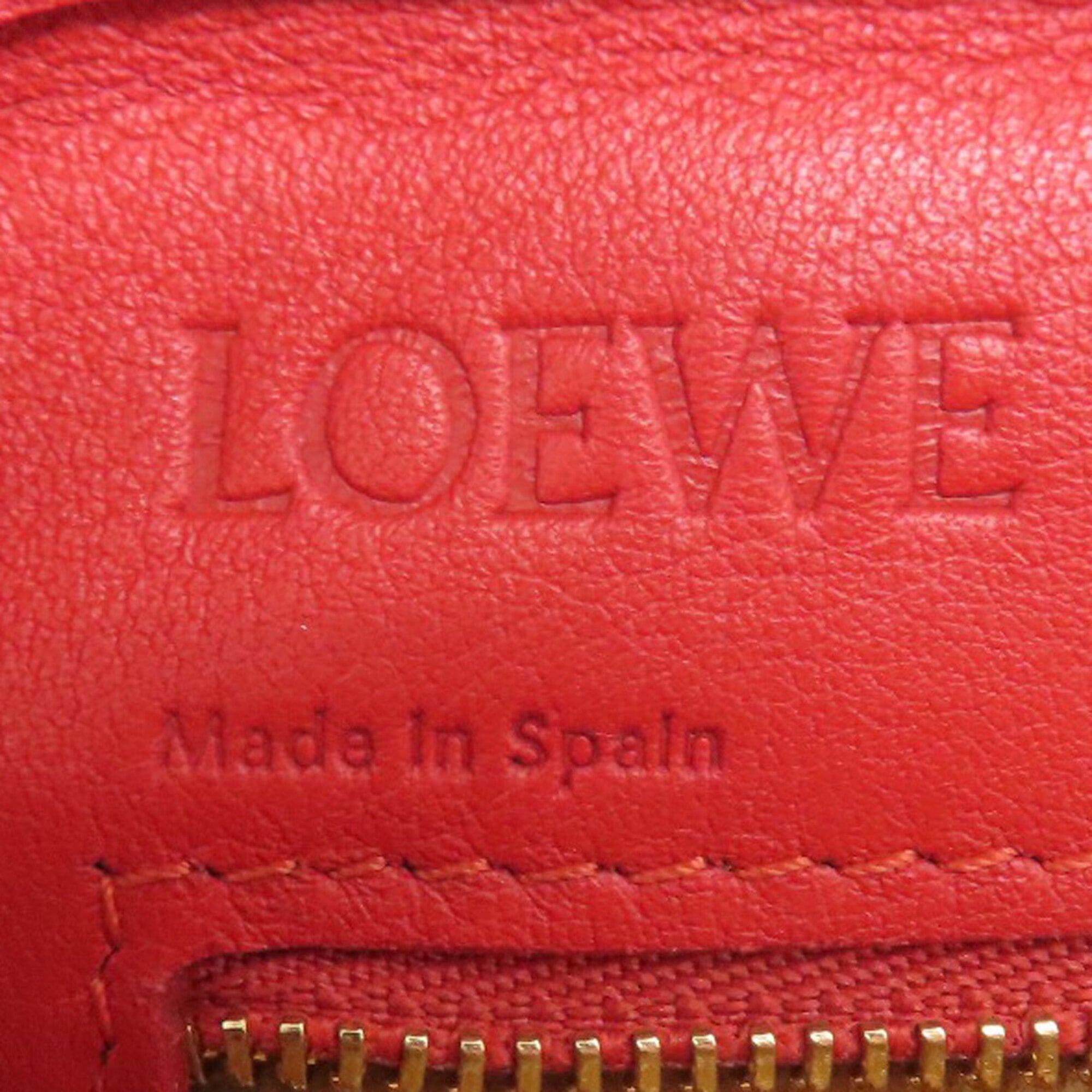 Loewe Red Color Leather Handbag (Pre-Owned)