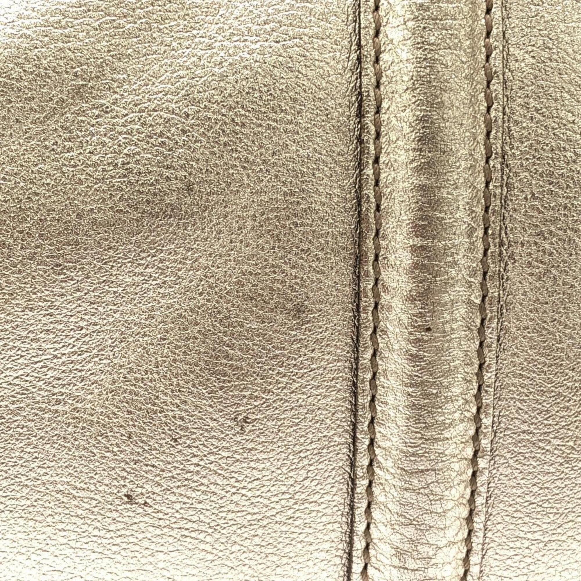 Gucci Metallic Gold Leather Boston Bag (Pre-Owned)