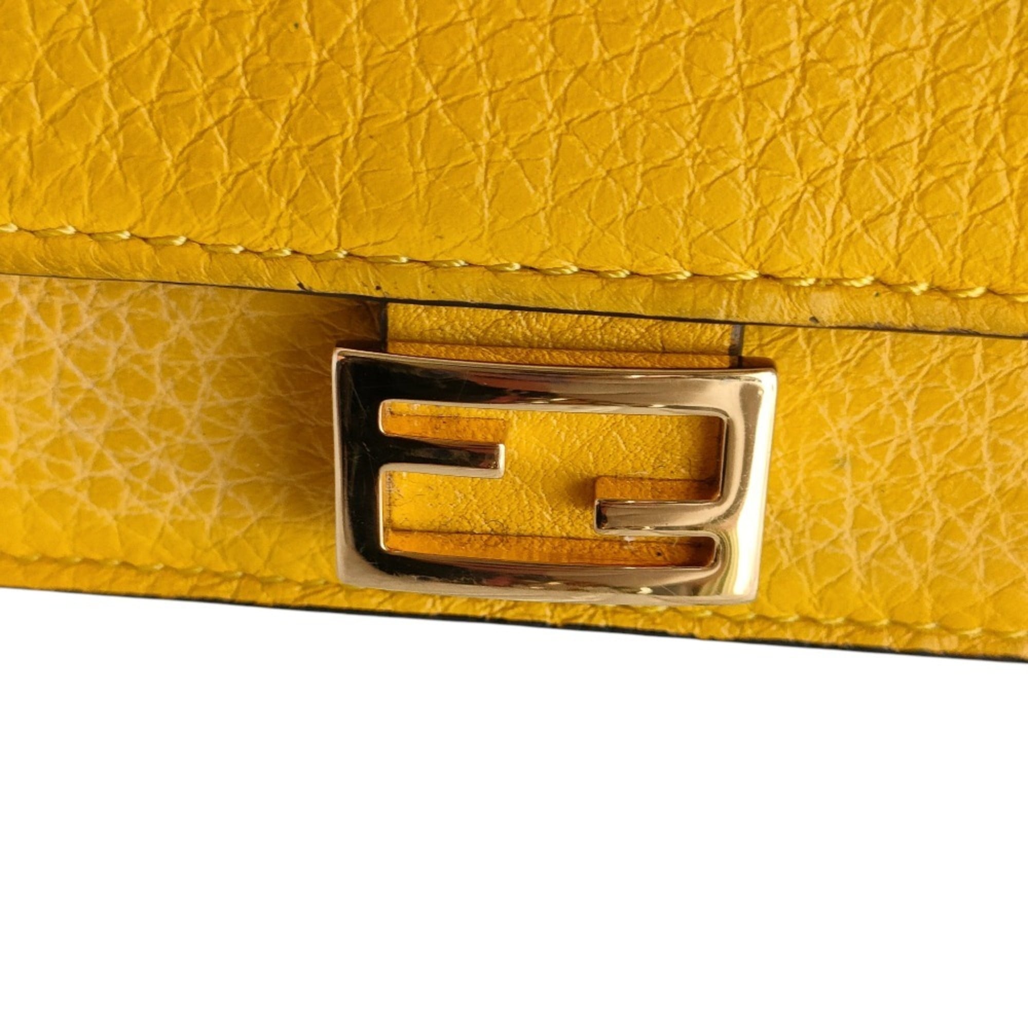 Fendi Yellow Leather Wallet (Bi-Fold) (Pre-Owned)