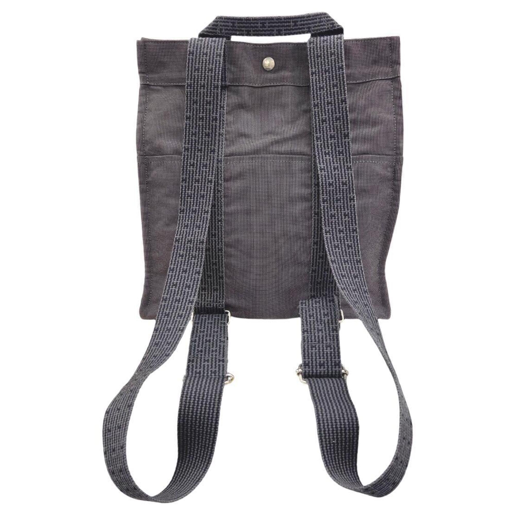 Hermes Gray Nylon Backpack (Pre-Owned)