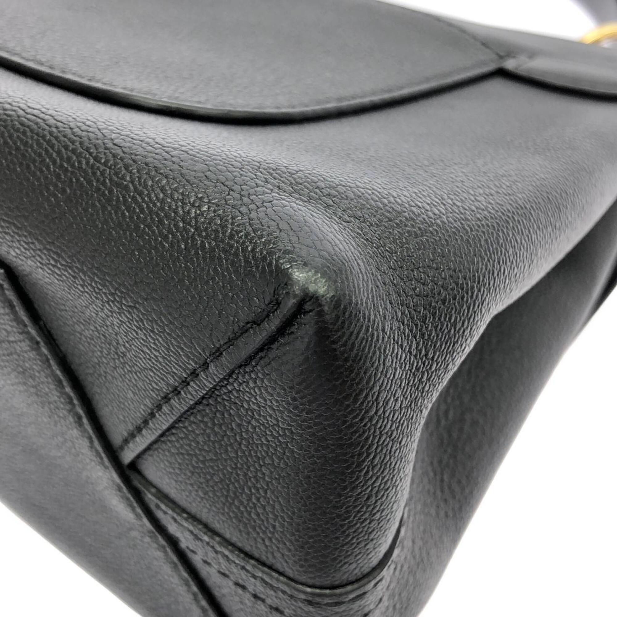 Louis Vuitton Very Black Leather Handbag (Pre-Owned)