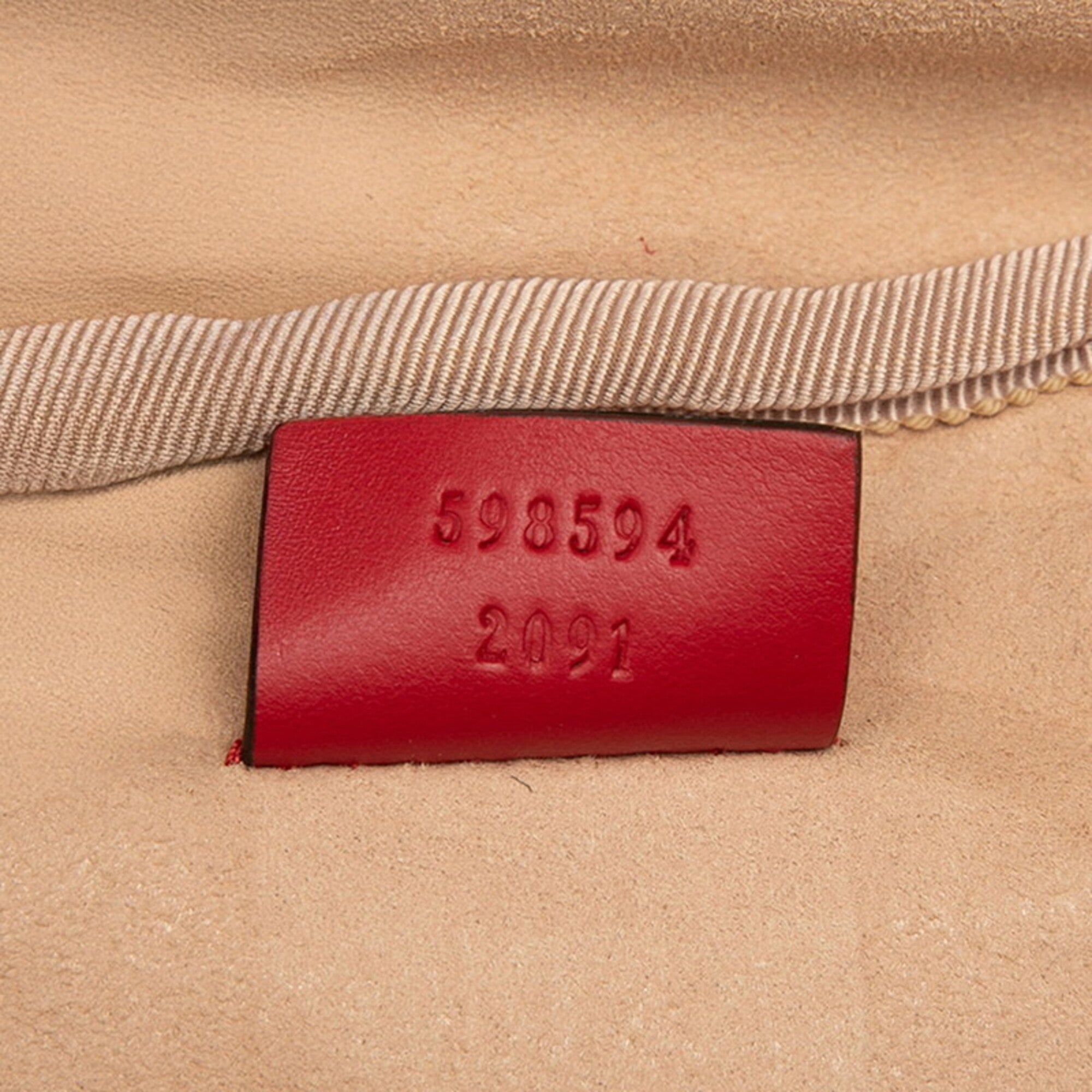 Gucci Gg Marmont Red Color Leather Backpack (Pre-Owned)