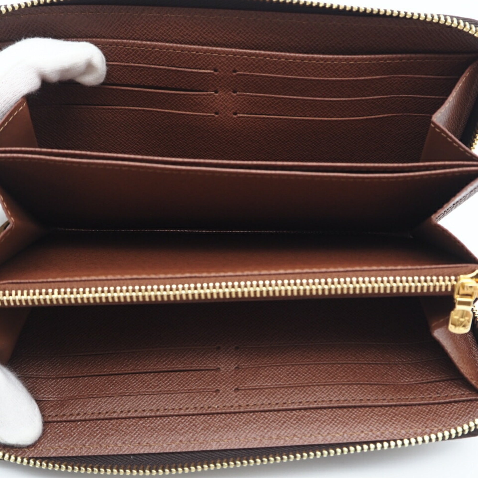 Louis Vuitton Brown Coated Canvas Long Wallet (Bi-Fold) (Pre-Owned)