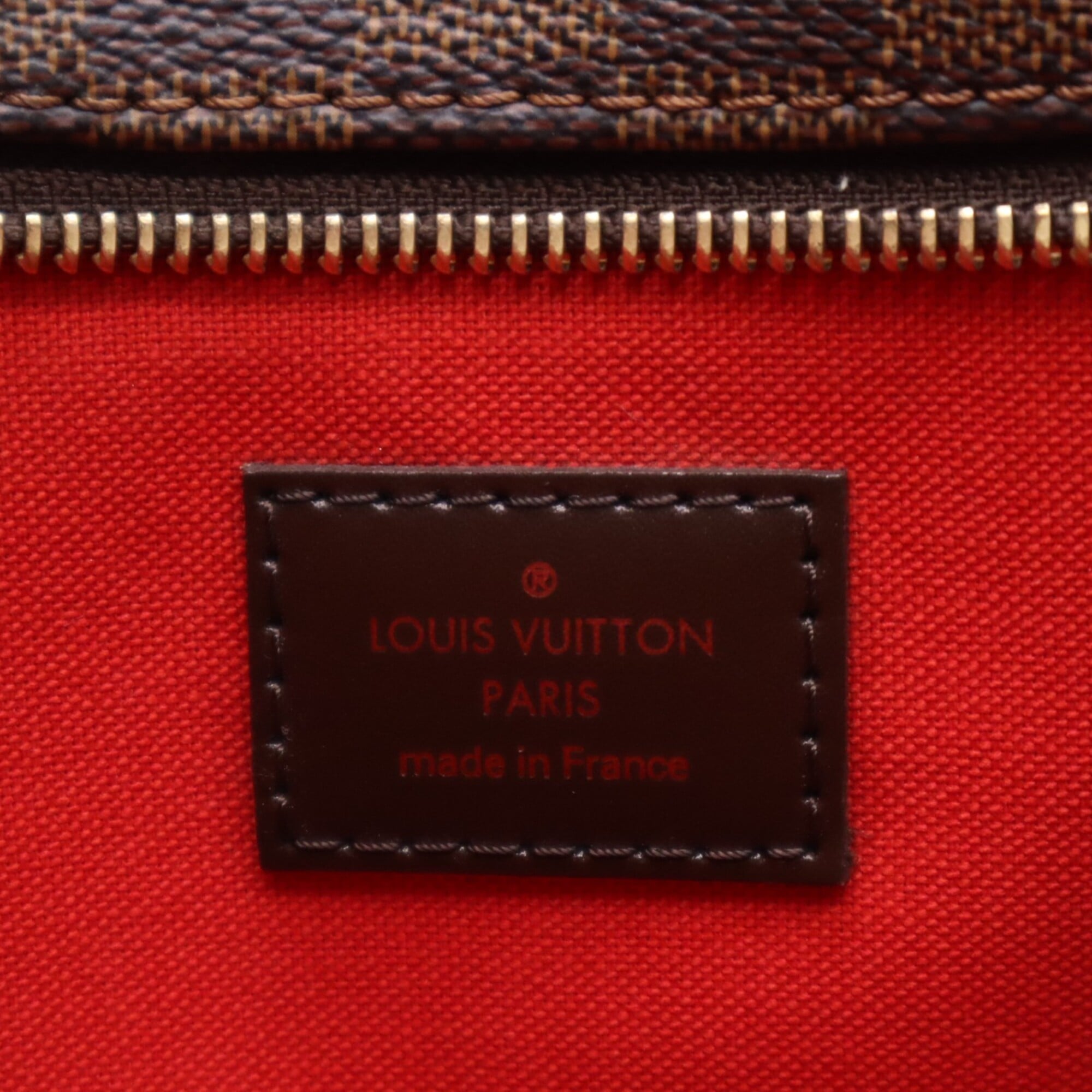 Louis Vuitton Damier Beige Brown Coated Canvas Leather Handbag (Pre-Owned)