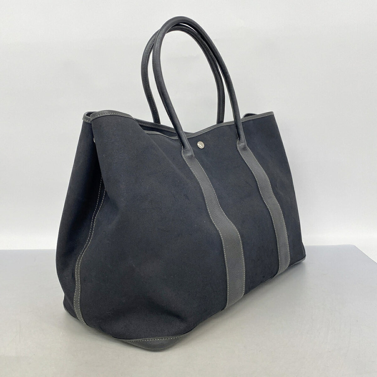 Hermes Black Toile Officier Tote Bag (Pre-Owned)