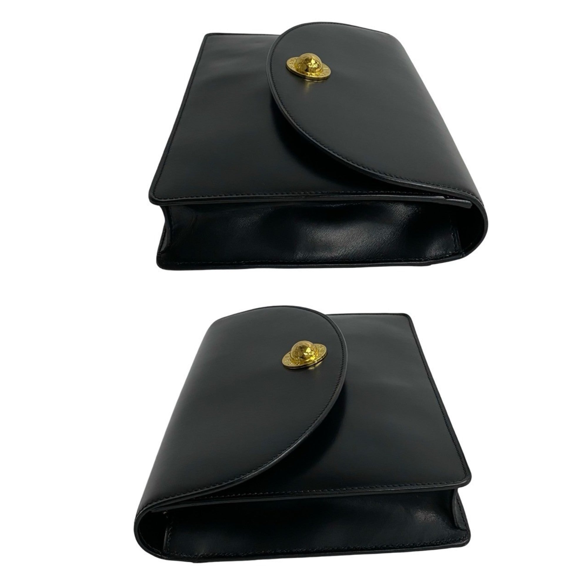 Celine Black Leather Pochette Shoulder Bag (Pre-Owned)