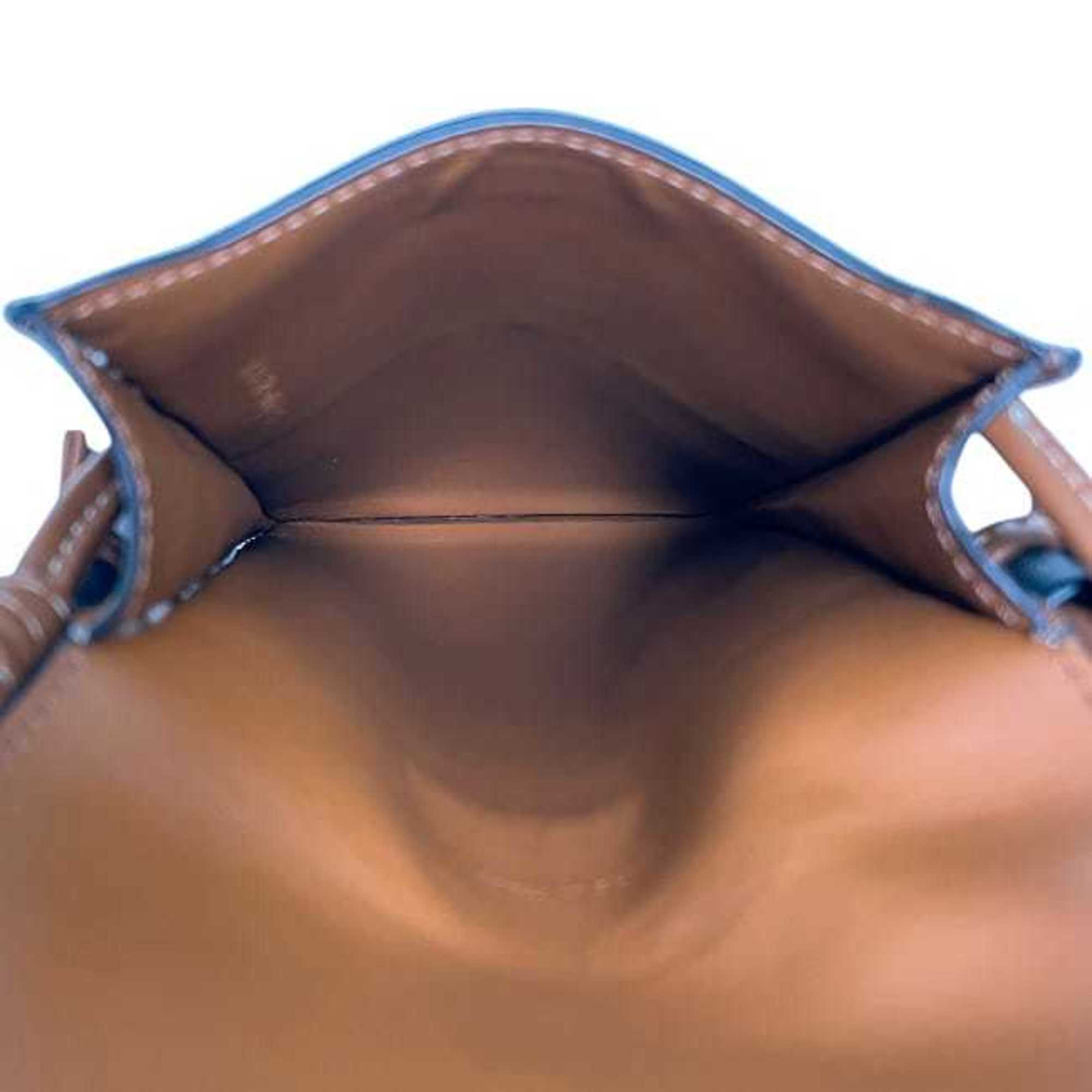 Celine Black Brown Pvc Leather Pochette Shoulder Bag (Pre-Owned)