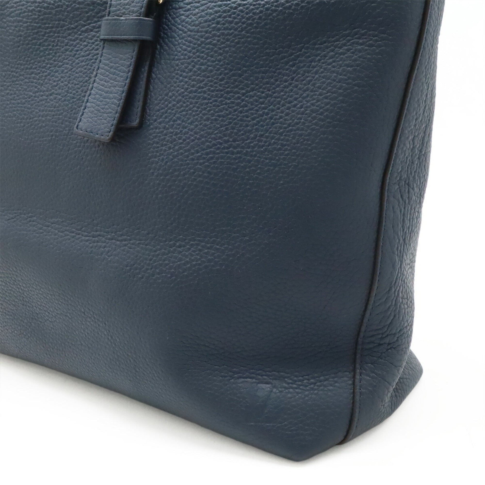 Louis Vuitton Navy Leather Shoulder Bag Tote Bag (Pre-Owned)