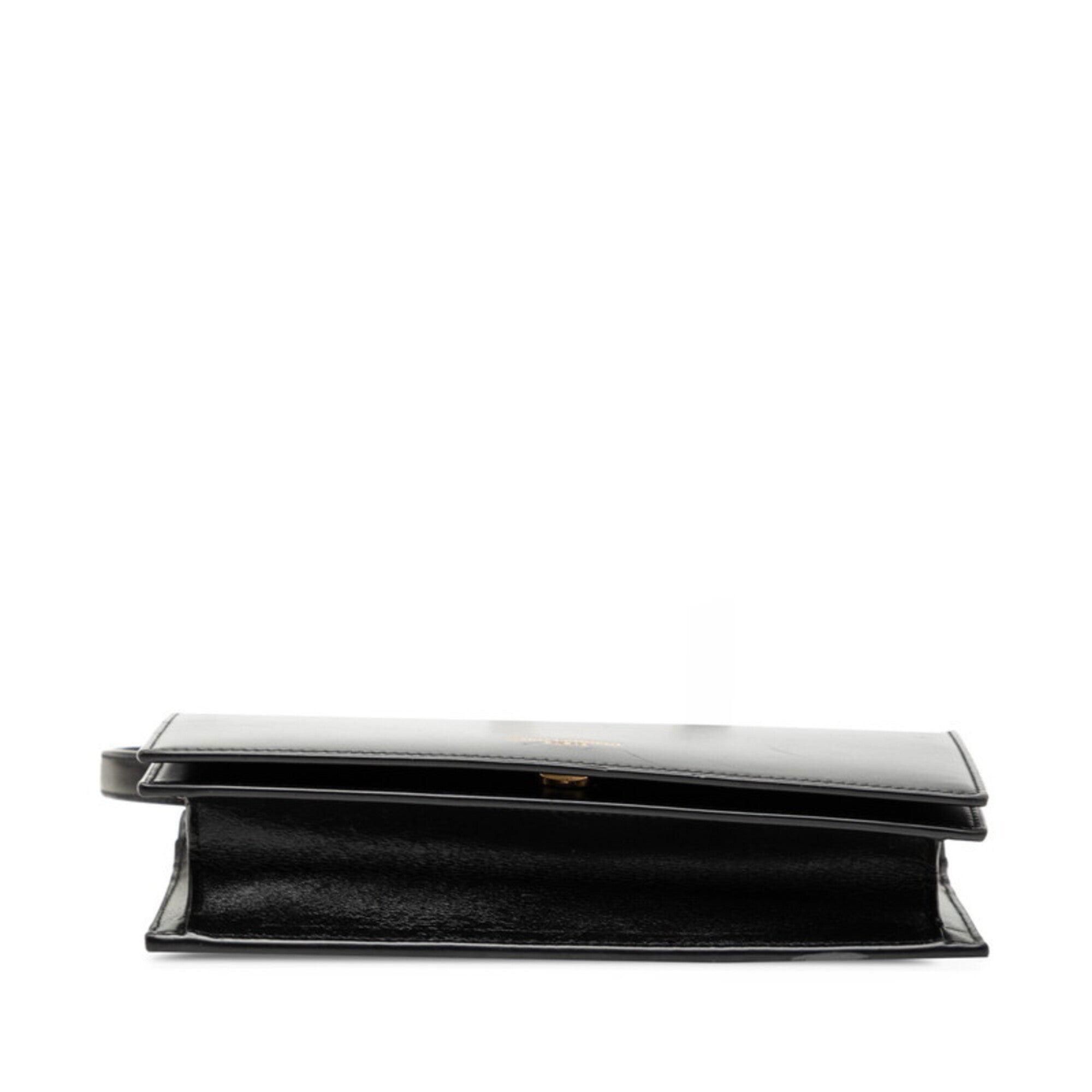 Saint Laurent Black Leather Shoulder Bag (Pre-Owned)