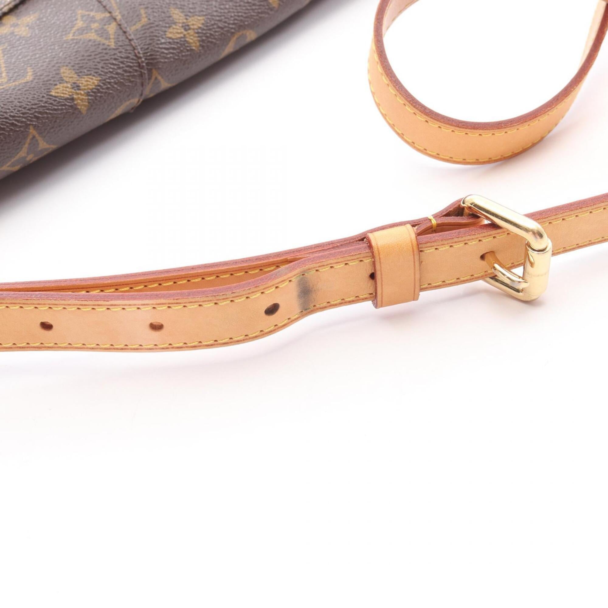 Louis Vuitton Brown Monogram Coated Canvas Leather Handbag Shoulder Bag (Pre-Owned)