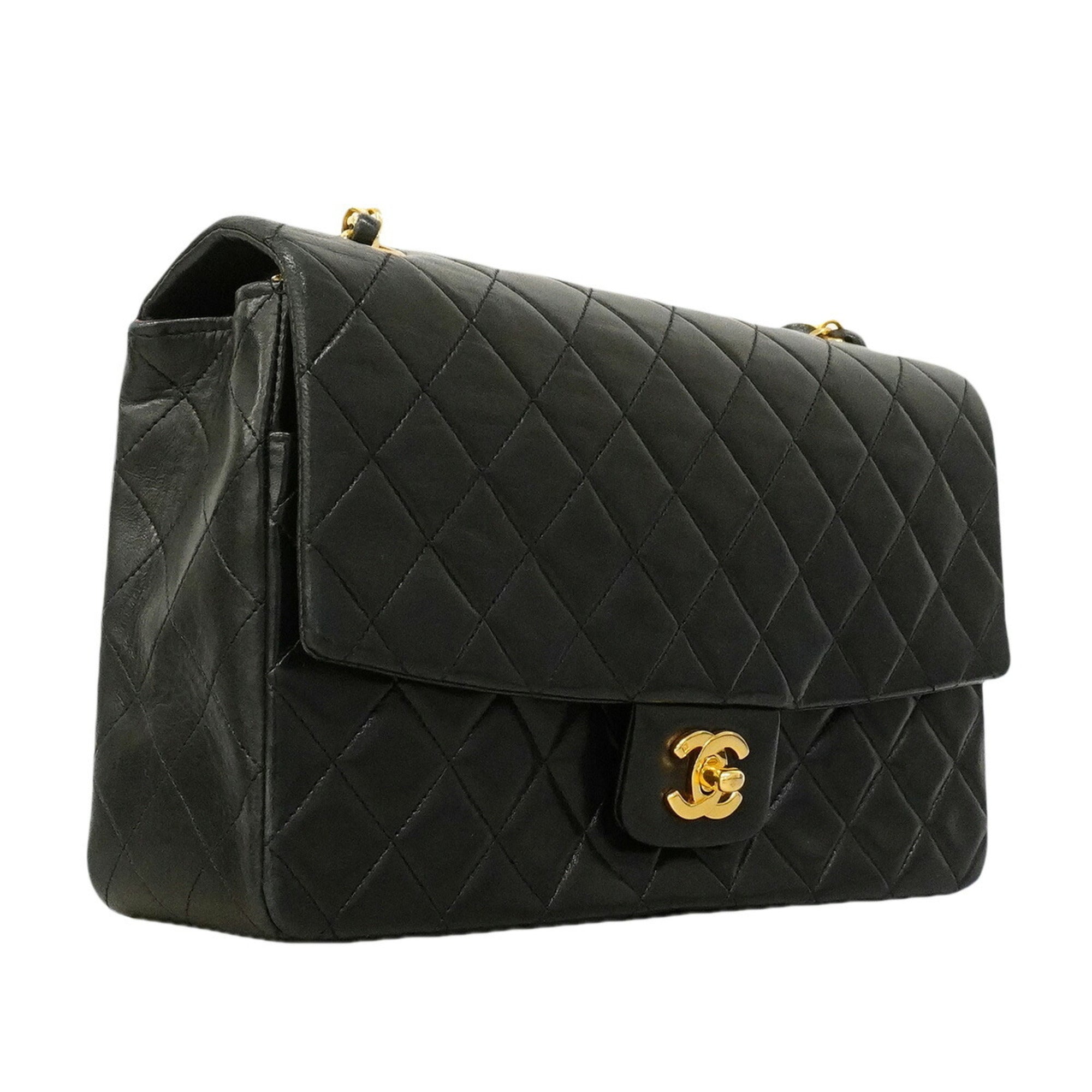 Chanel Black Leather Shoulder Bag (Pre-Owned)