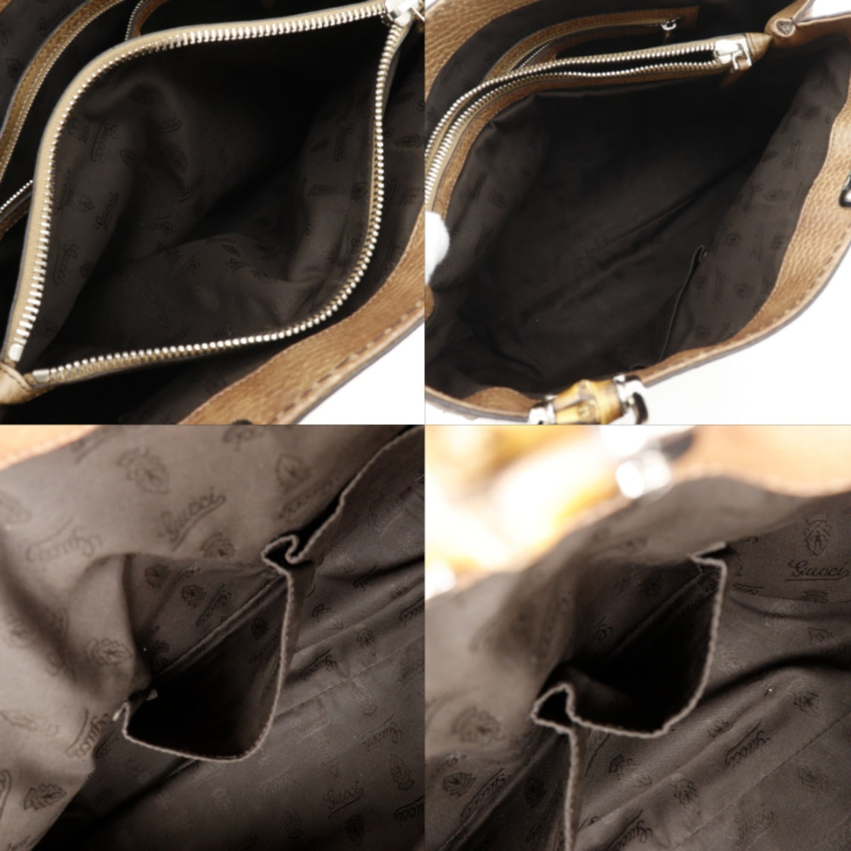 Gucci Brown Leather Tote Bag (Pre-Owned)