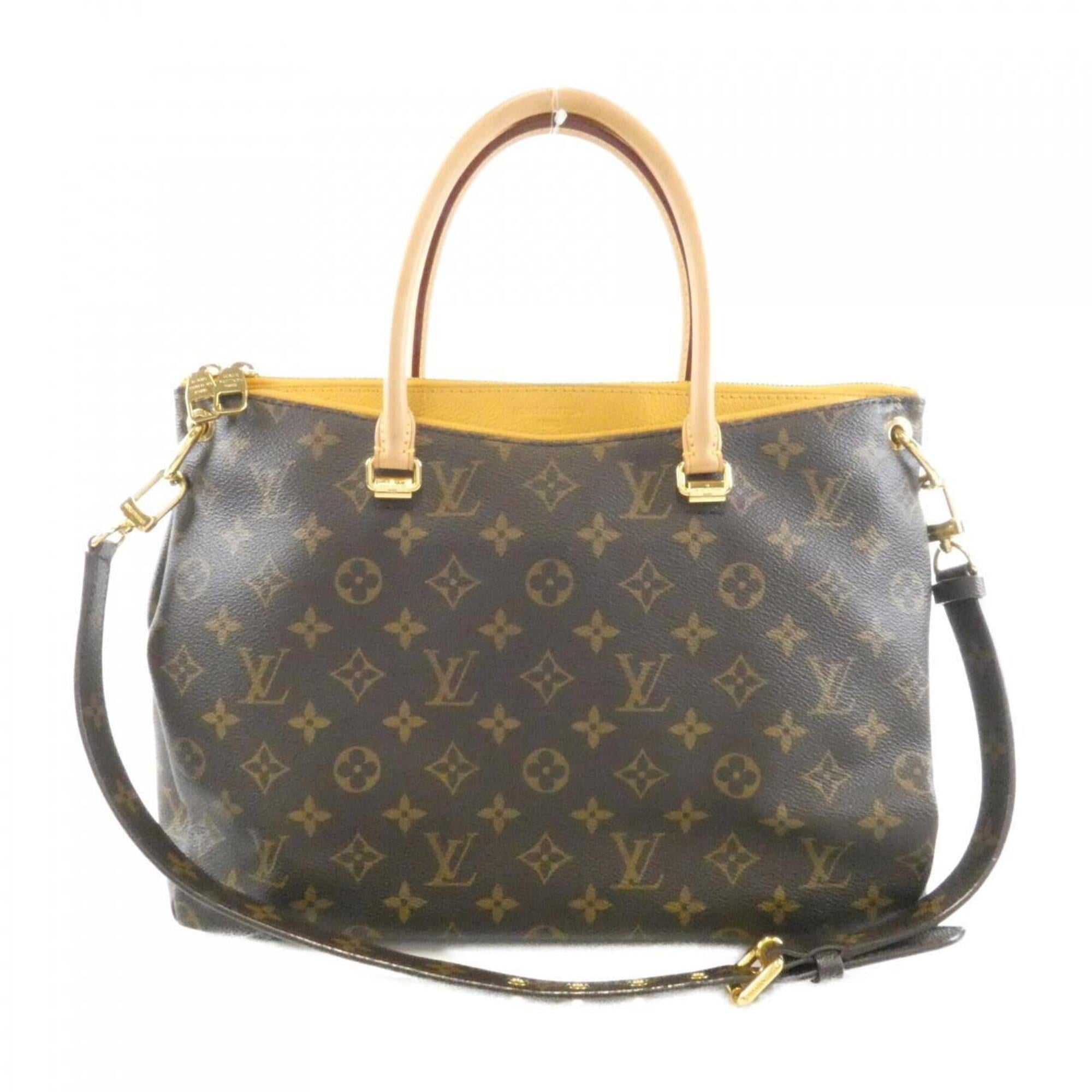 Louis Vuitton Brown Coated Canvas Leather Handbag (Pre-Owned)