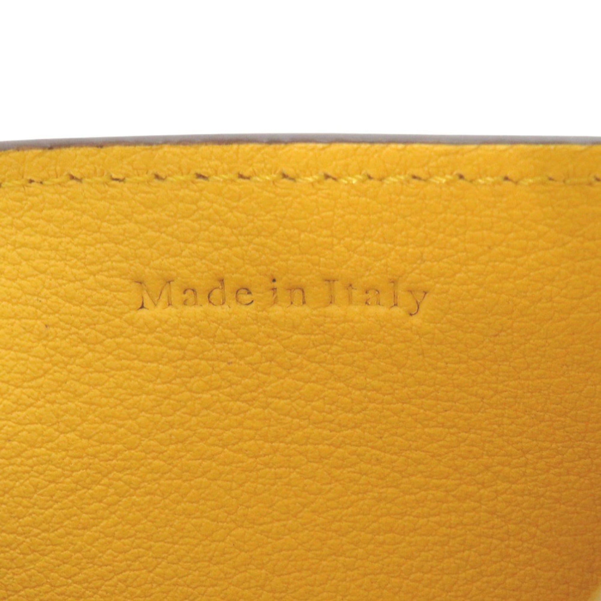 Moreau Gold Yellow Leather Wallet (Bi-Fold) (Pre-Owned)