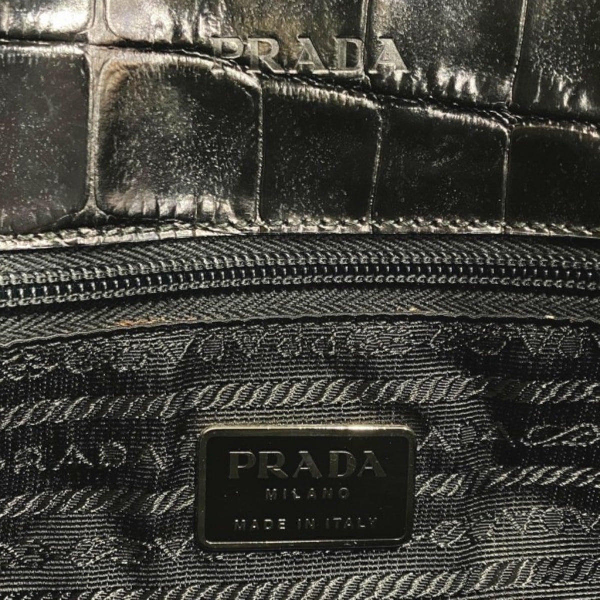 Prada Black Nylon Handbag Shoulder Bag (Pre-Owned)