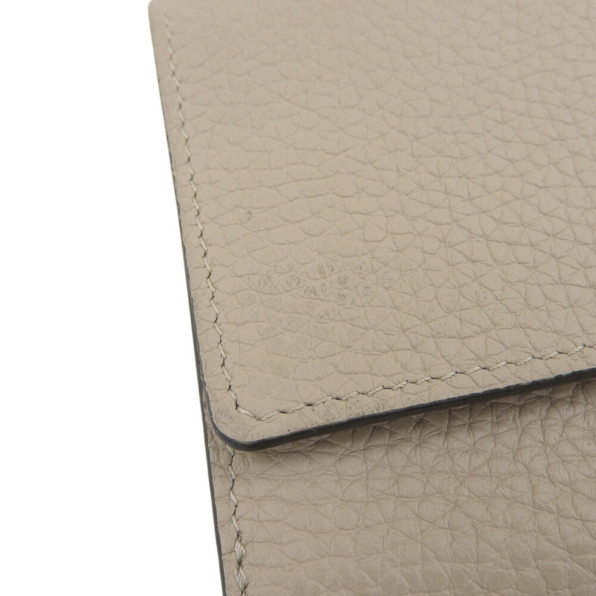 Louis Vuitton Beige Leather Long Wallet (Bi-Fold) (Pre-Owned)