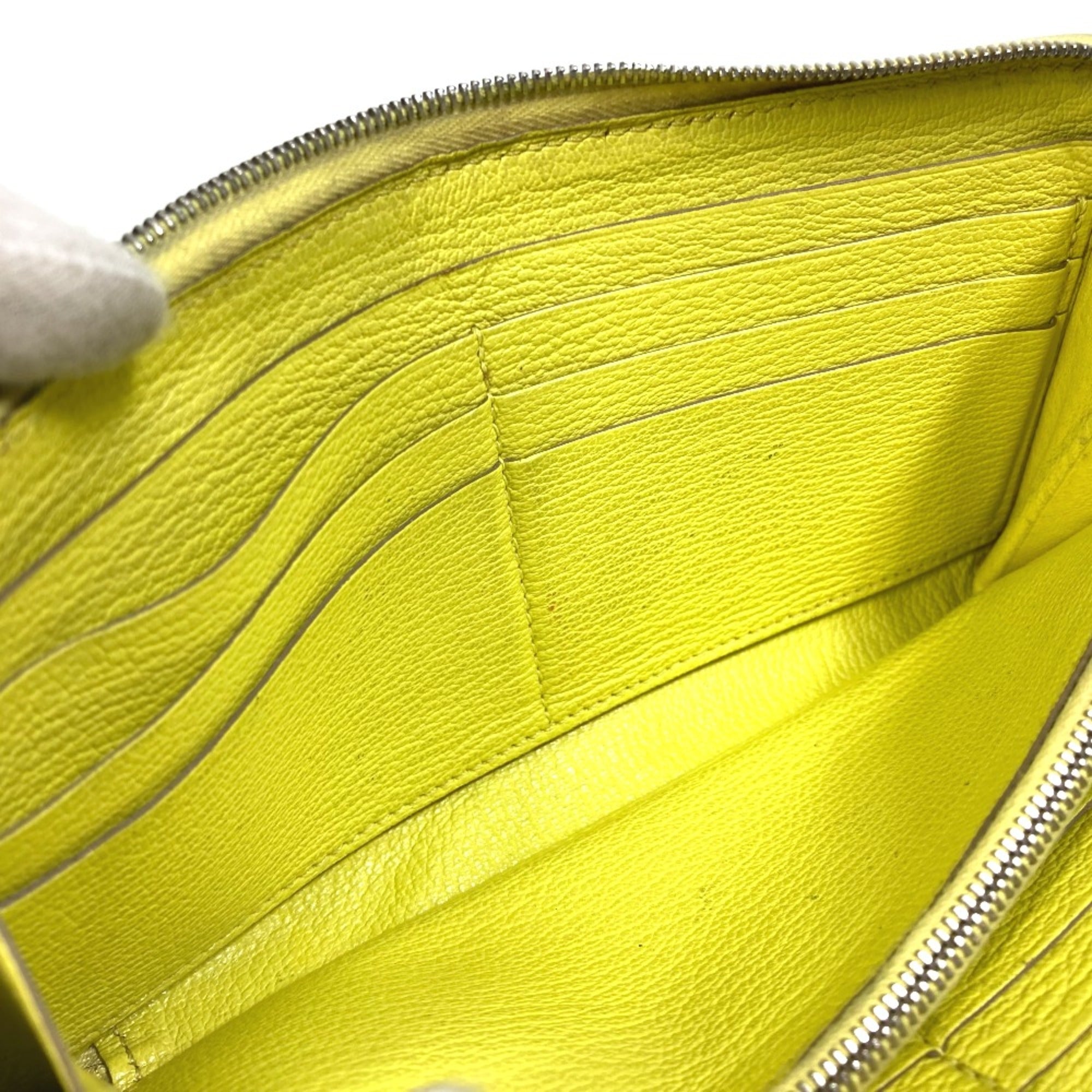 Hermes Yellow Leather Long Wallet (Bi-Fold) (Pre-Owned)