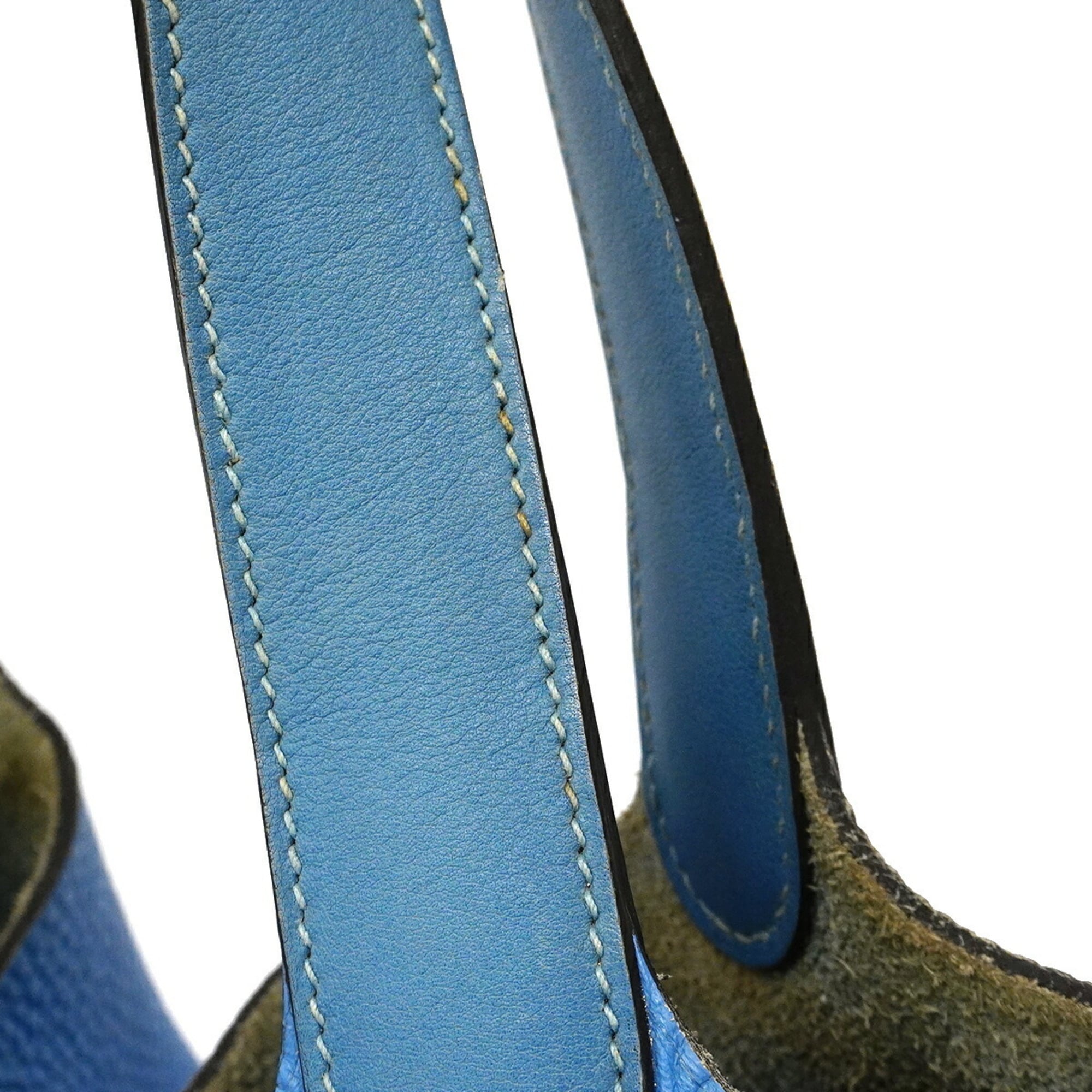 Hermes Azur Blue Paradise Taurillon Clemence Leather Swift Leather Swift Leather Handbag (Pre-Owned)