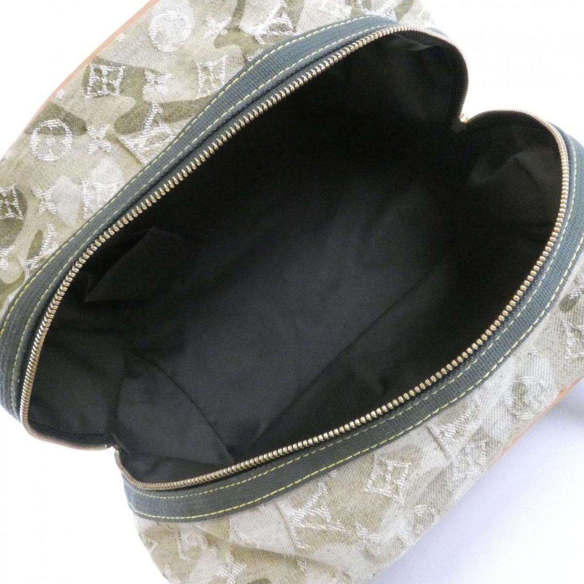 Louis Vuitton Khaki Denim Shoulder Bag (Pre-Owned)