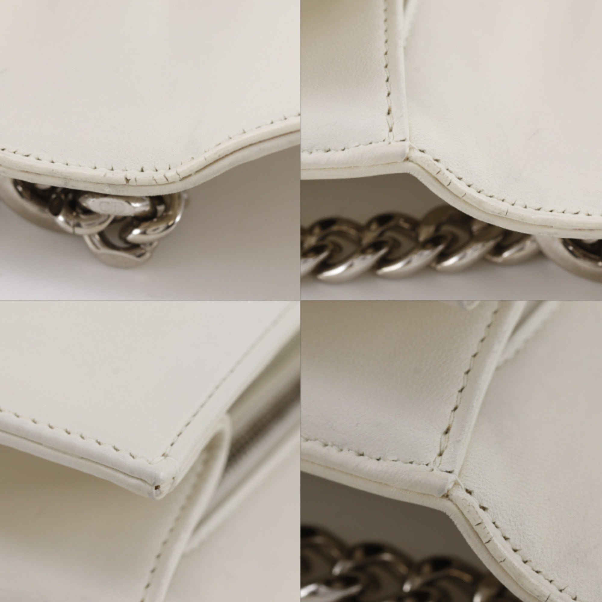 Christian Dior White Leather Shoulder Bag (Pre-Owned)