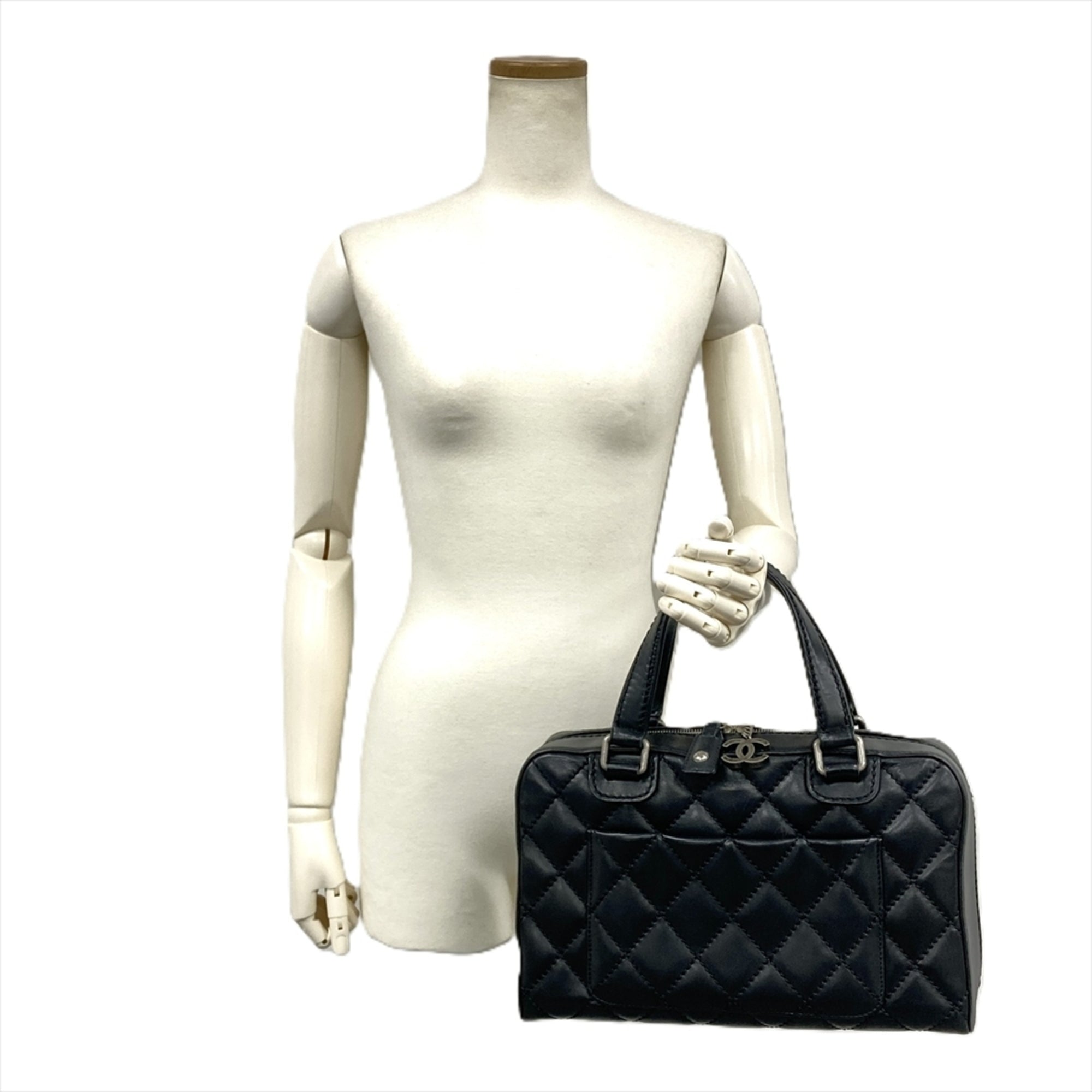 Chanel Black Boston Bag Handbag (Pre-Owned)
