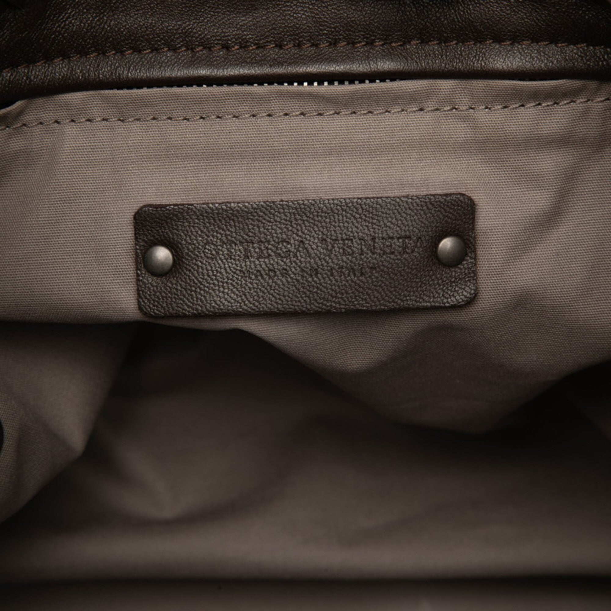 Bottega Veneta Brown Leather Handbag Tote Bag (Pre-Owned)