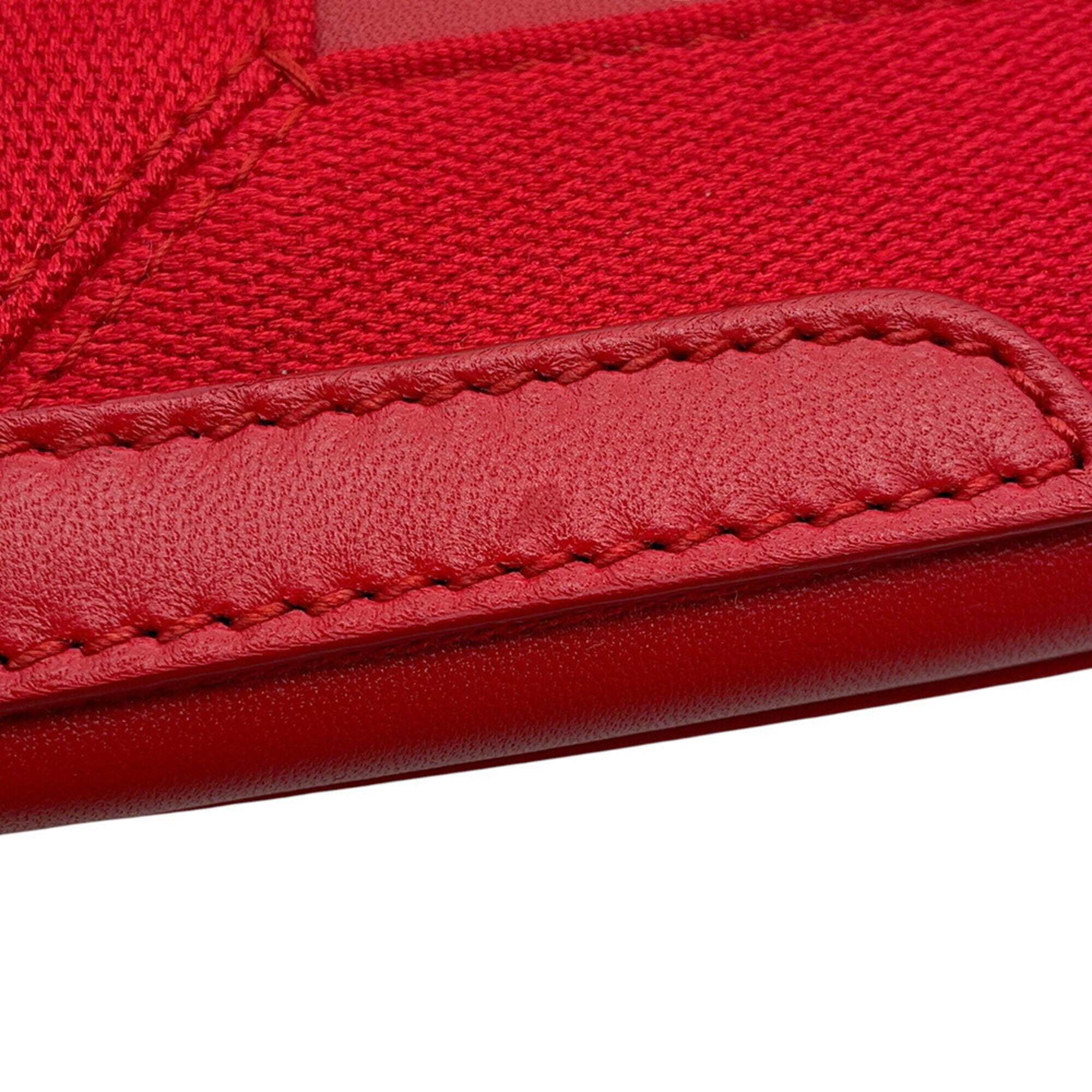 Balenciaga Red Color Leather Handbag Pouch Tote Bag (Pre-Owned)
