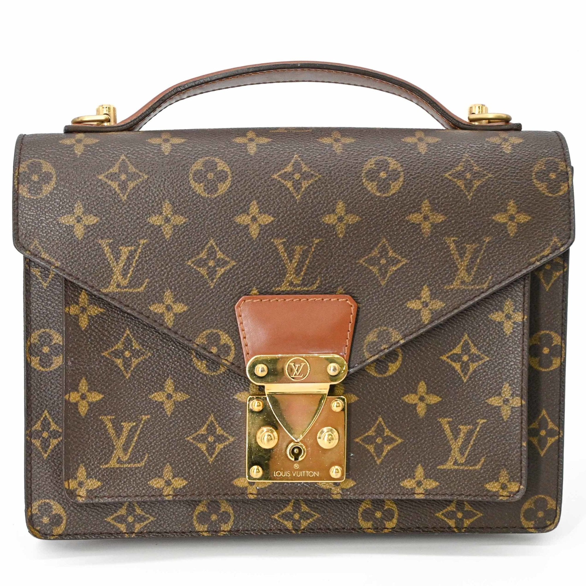 Louis Vuitton Brown Monogram Monogram Briefcase Handbag (Pre-Owned)