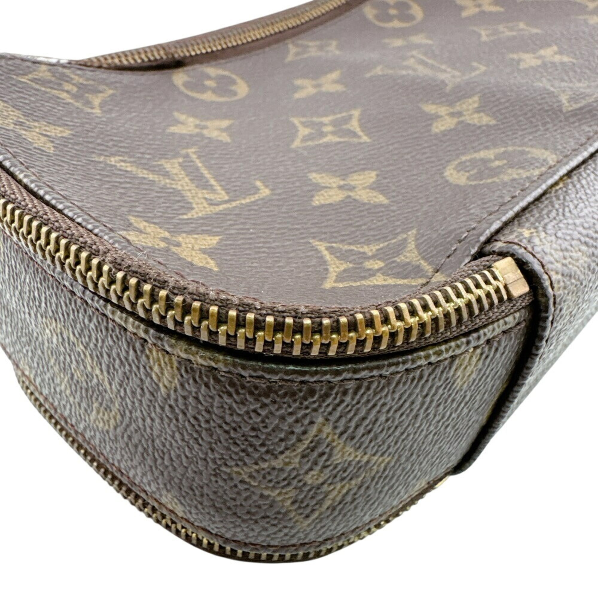 Louis Vuitton Monogram Brown Leather Pouch (Pre-Owned)