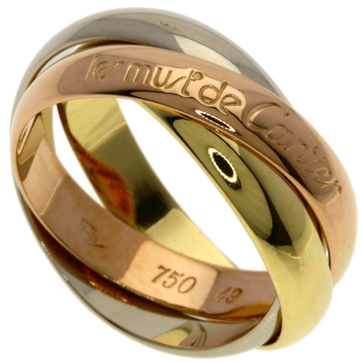 Cartier Trinity Yellow Gold (18K) Pink Gold (18K) White Gold (18K) Band Ring (Pre-Owned)