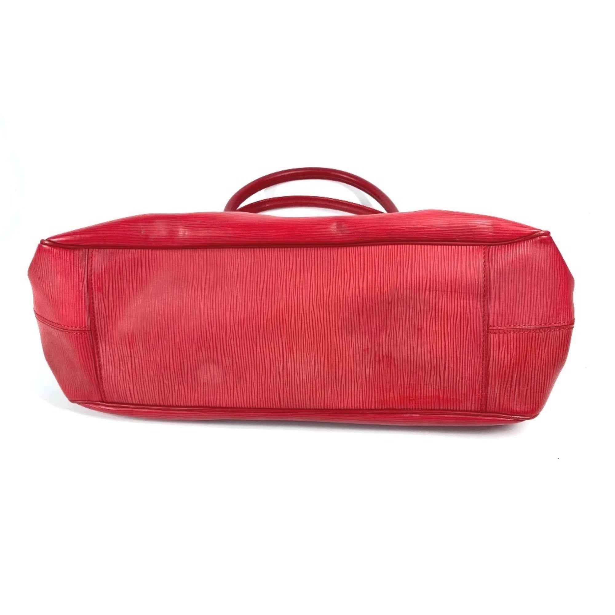 Louis Vuitton Red Color Epi Leather Handbag Shoulder Bag Tote Bag (Pre-Owned)