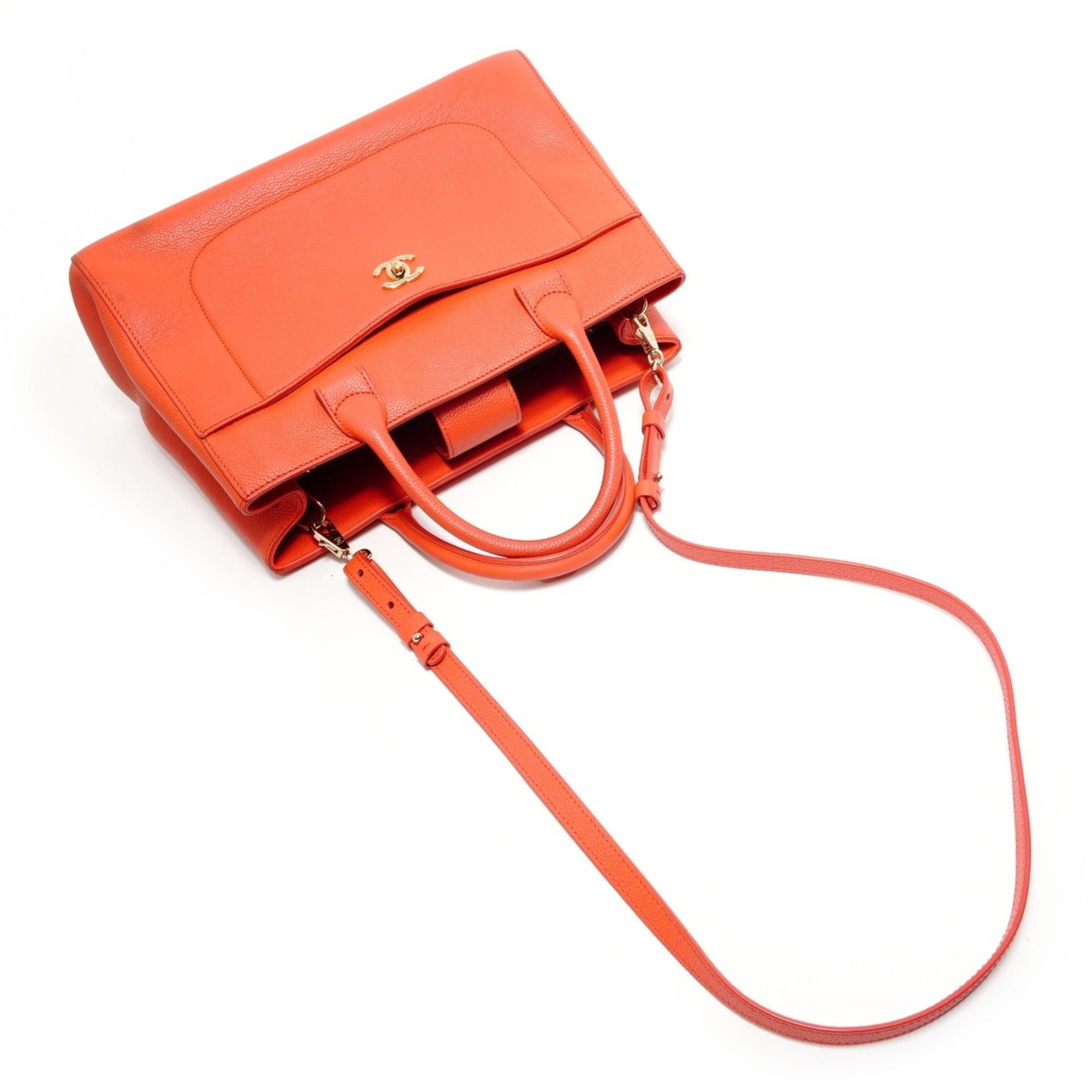 Chanel Orange Handbag (Pre-Owned)