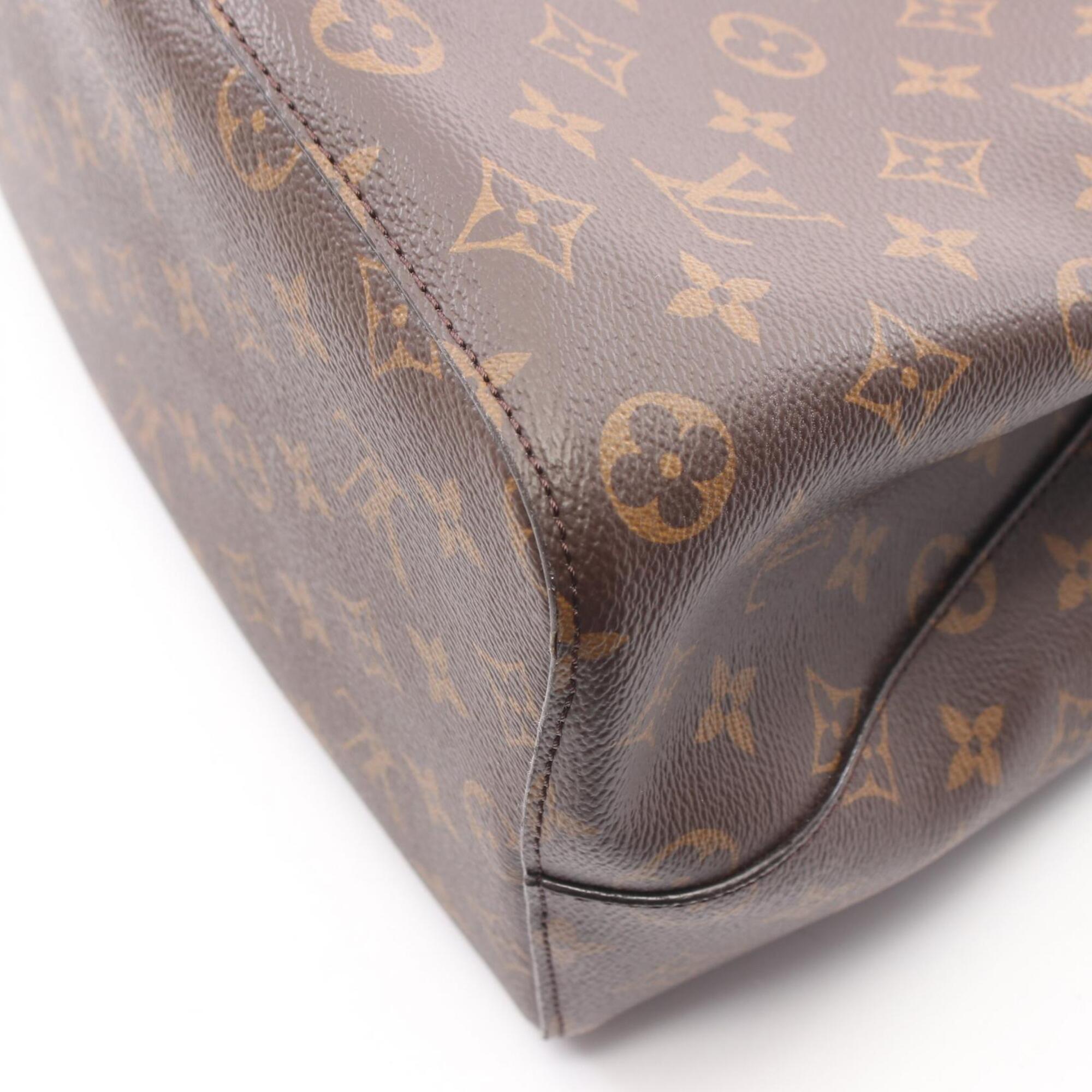 Louis Vuitton Black Brown Noir Coated Canvas Leather Handbag Shoulder Bag (Pre-Owned)